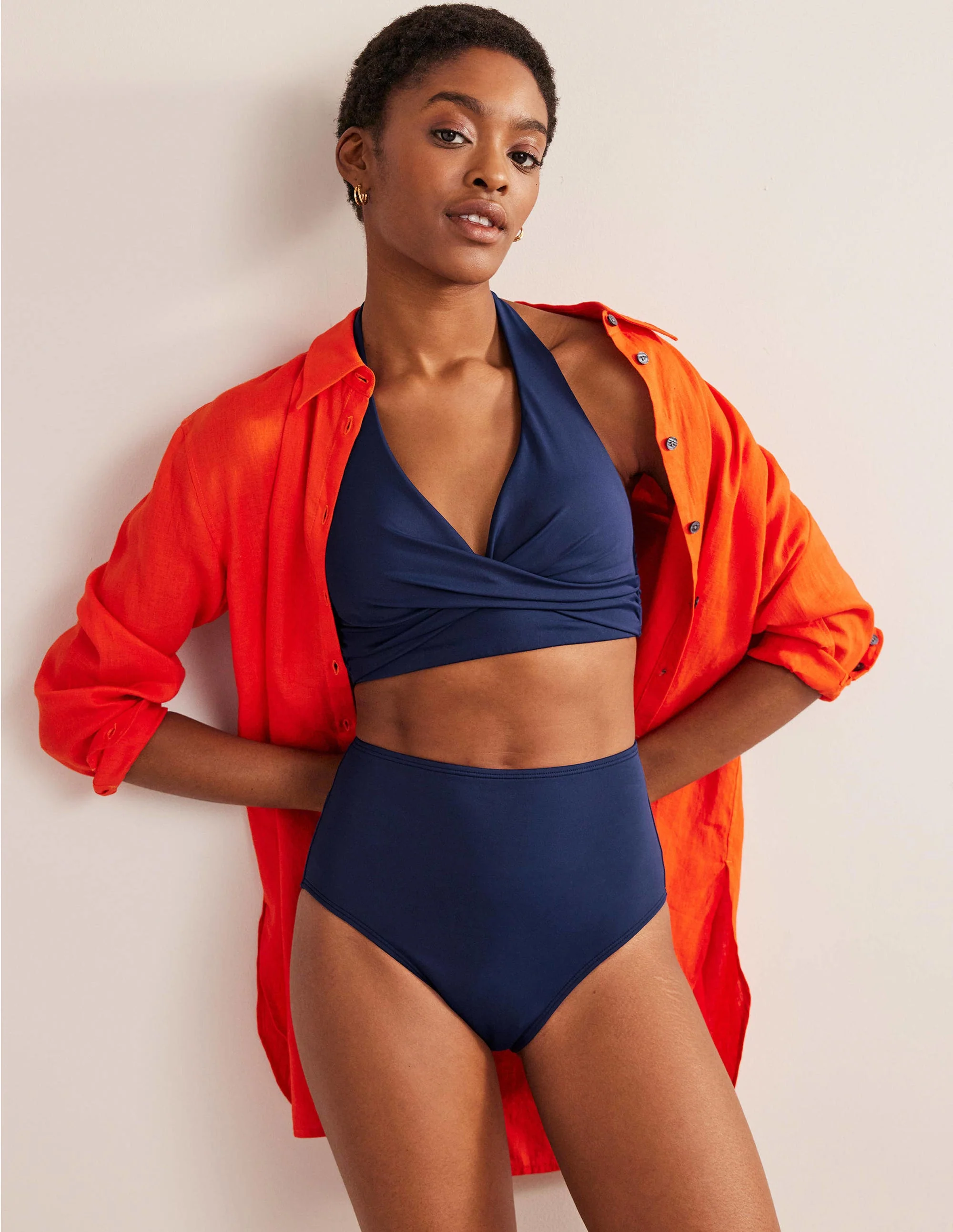 Levanzo Neckholder-Bikinioberteil-Französisches Marineblau - Image 4