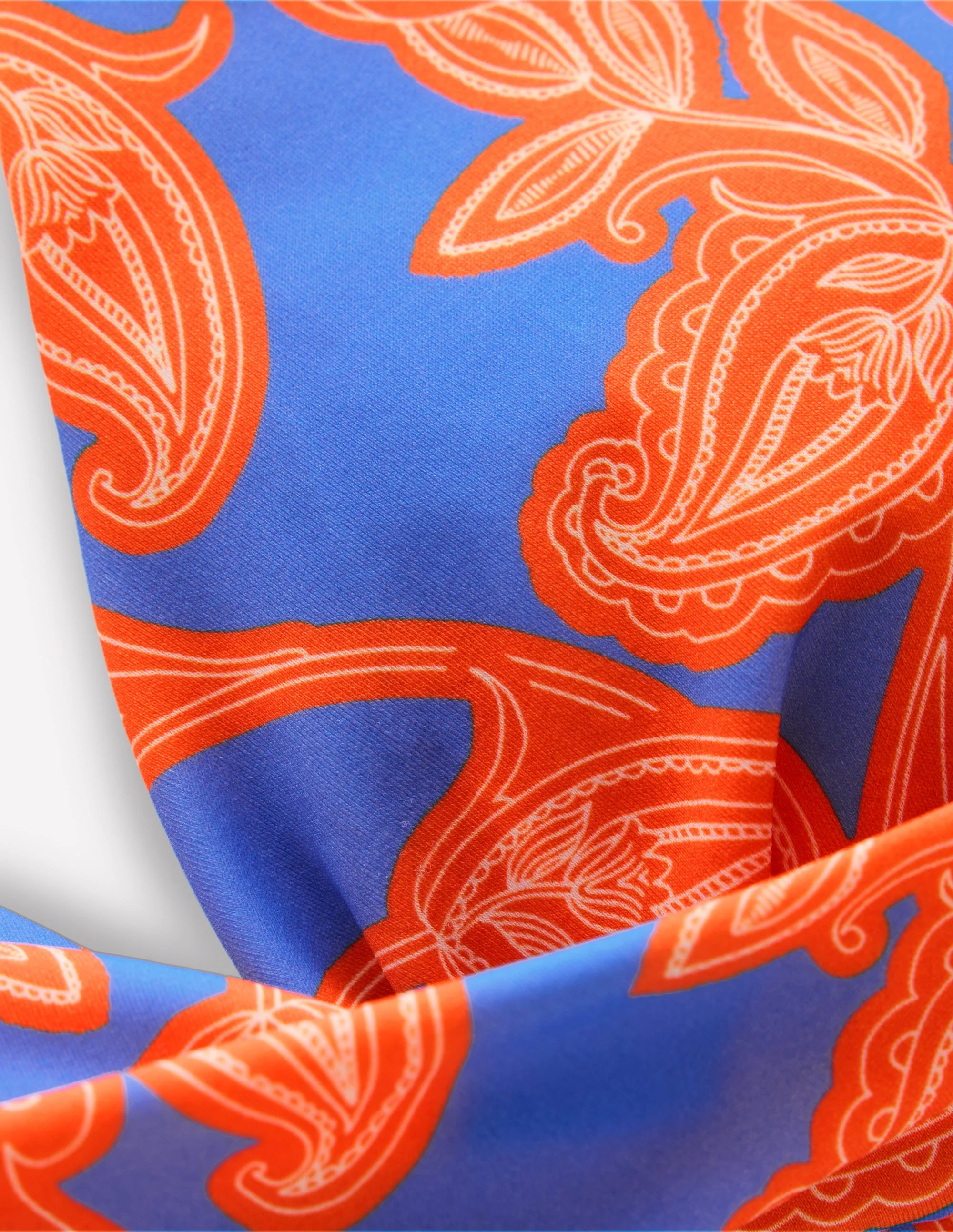 Levanzo Neckholder-Bikinioberteil-Jaffa-Orange, Paisley-Wirbel - Image 8