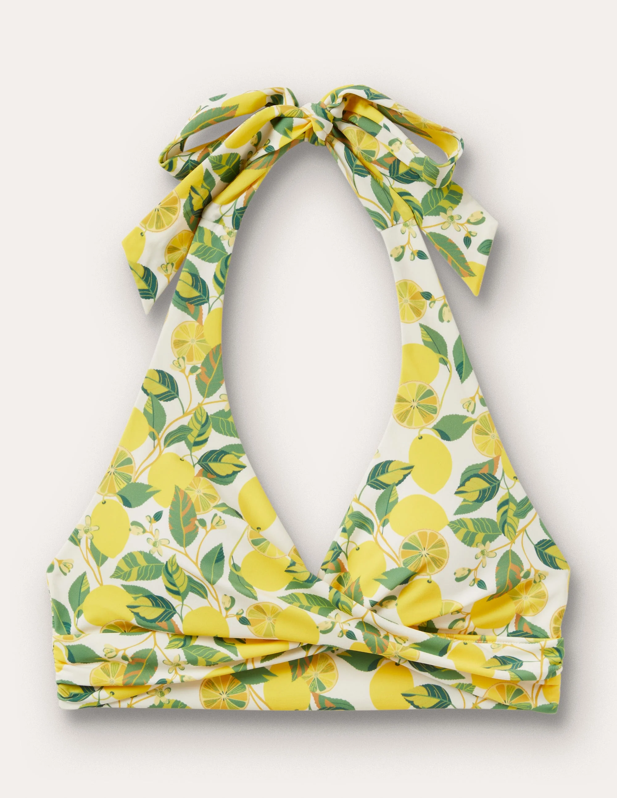 Levanzo Neckholder-Bikinioberteil-Naturweiß, Zitronenranke - Image 6