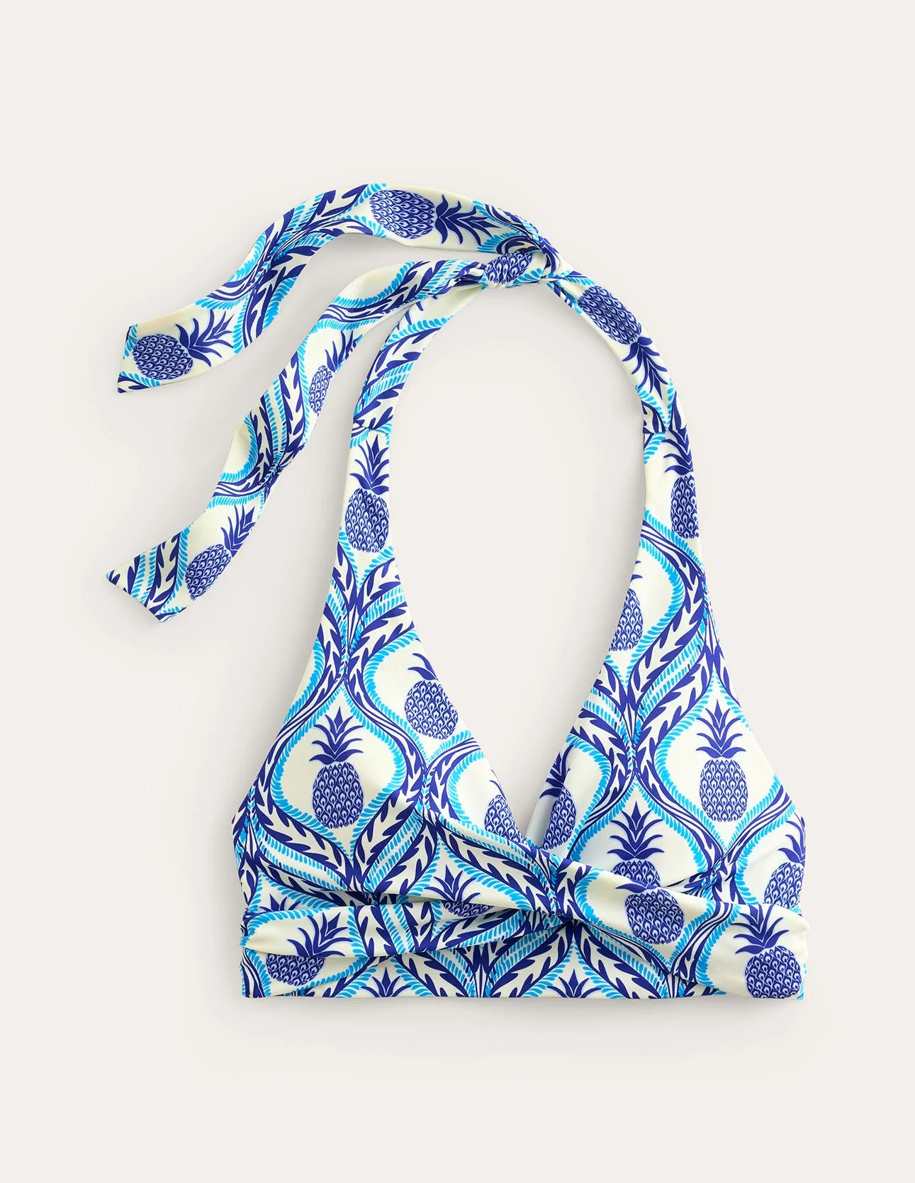 Levanzo Neckholder-Bikinioberteil-Surf The Web, Ananas Welle - Image 5