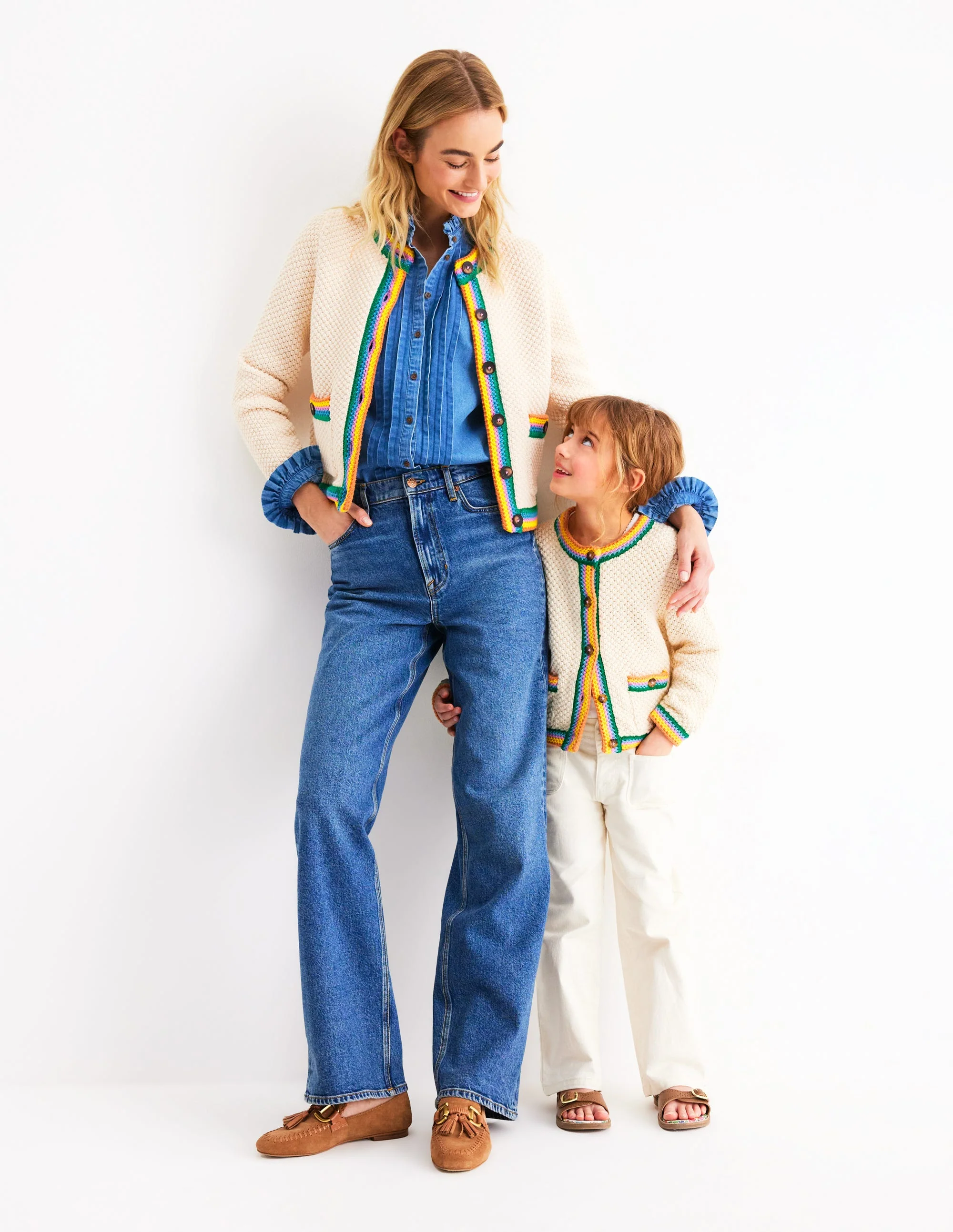 Libby Strickjacke-Warmes Naturweiß, Regenbogen - Image 8