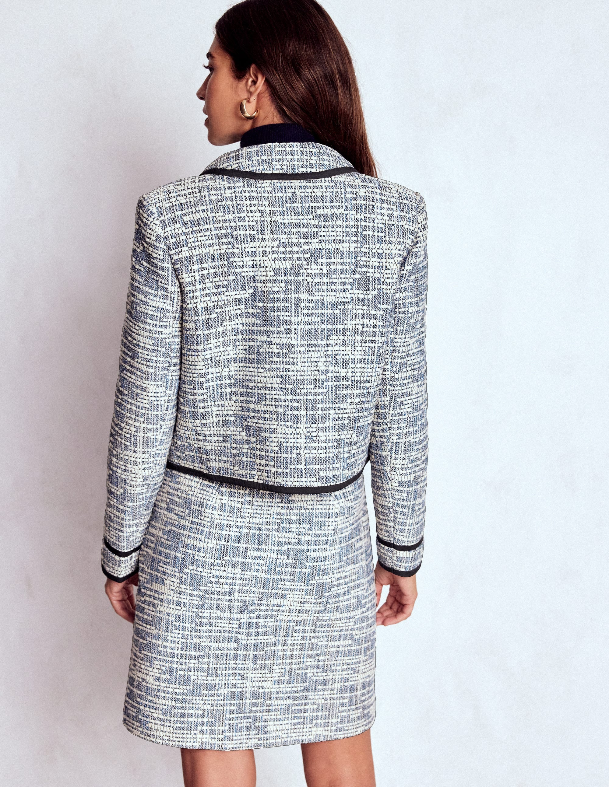 Lisburn Jacke mit aufgesetzter Tasche-Marineblau, Strukturiert - Image 3
