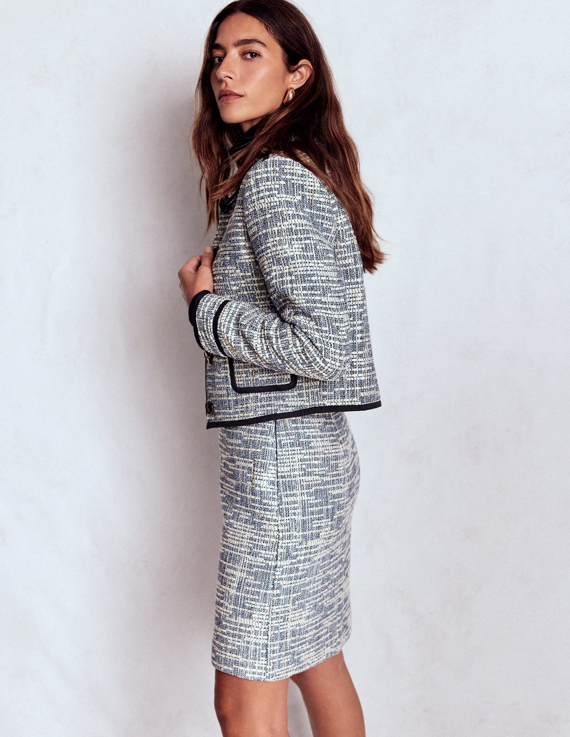 Lisburn Jacke mit aufgesetzter Tasche-Marineblau, Strukturiert - Image 5