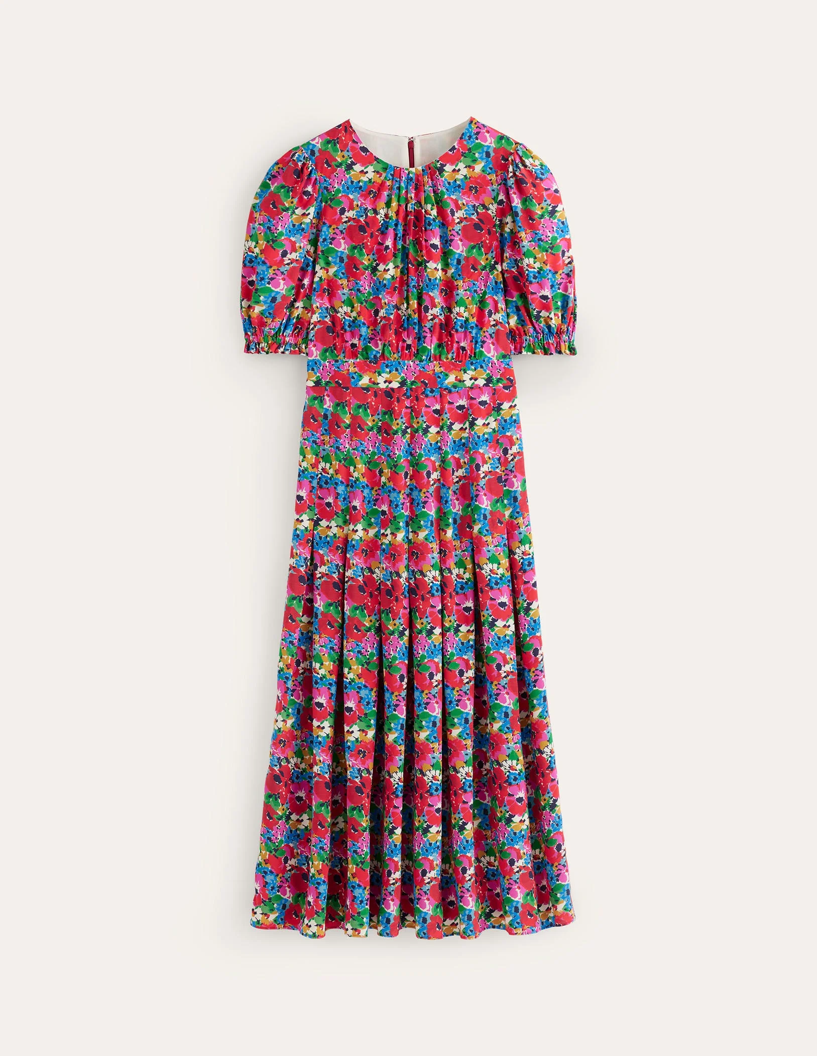 Liv Midikleid mit Faltendetails-Beacon Monkey Palm - Image 6