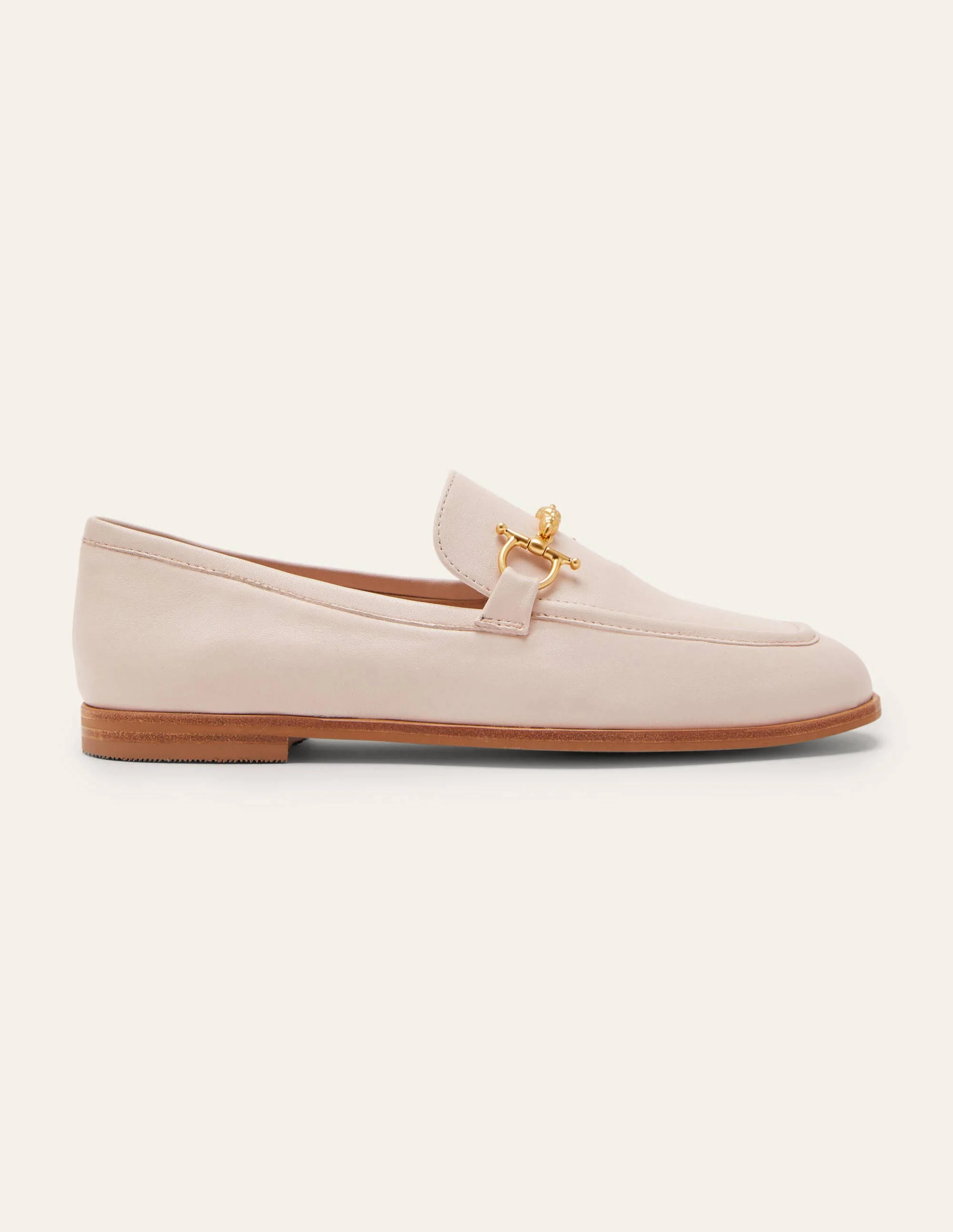 Loafer aus Leder mit Trensen-Ecru - Image 2
