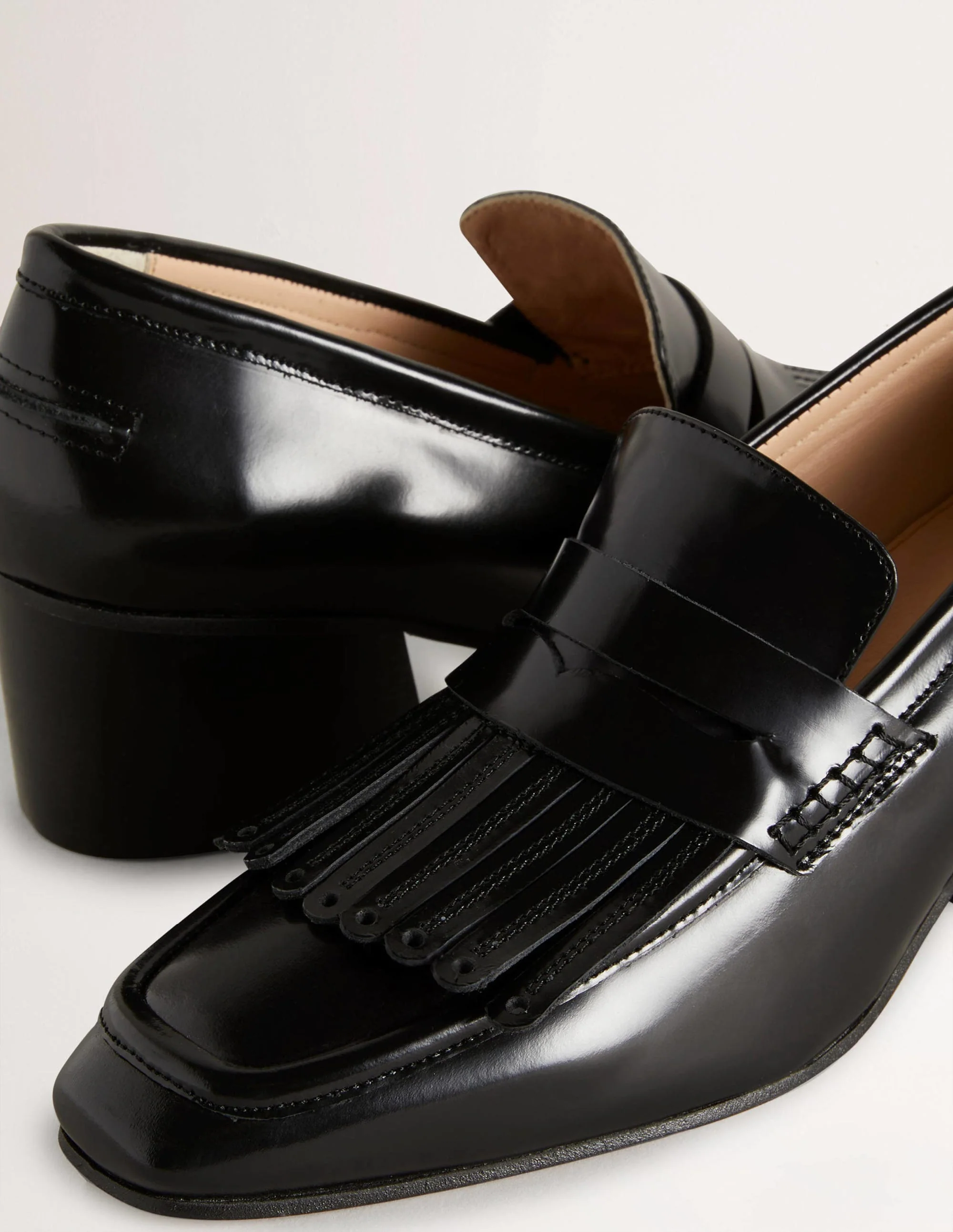 Loafer mit Blockabsatz-Schwarz - Image 3