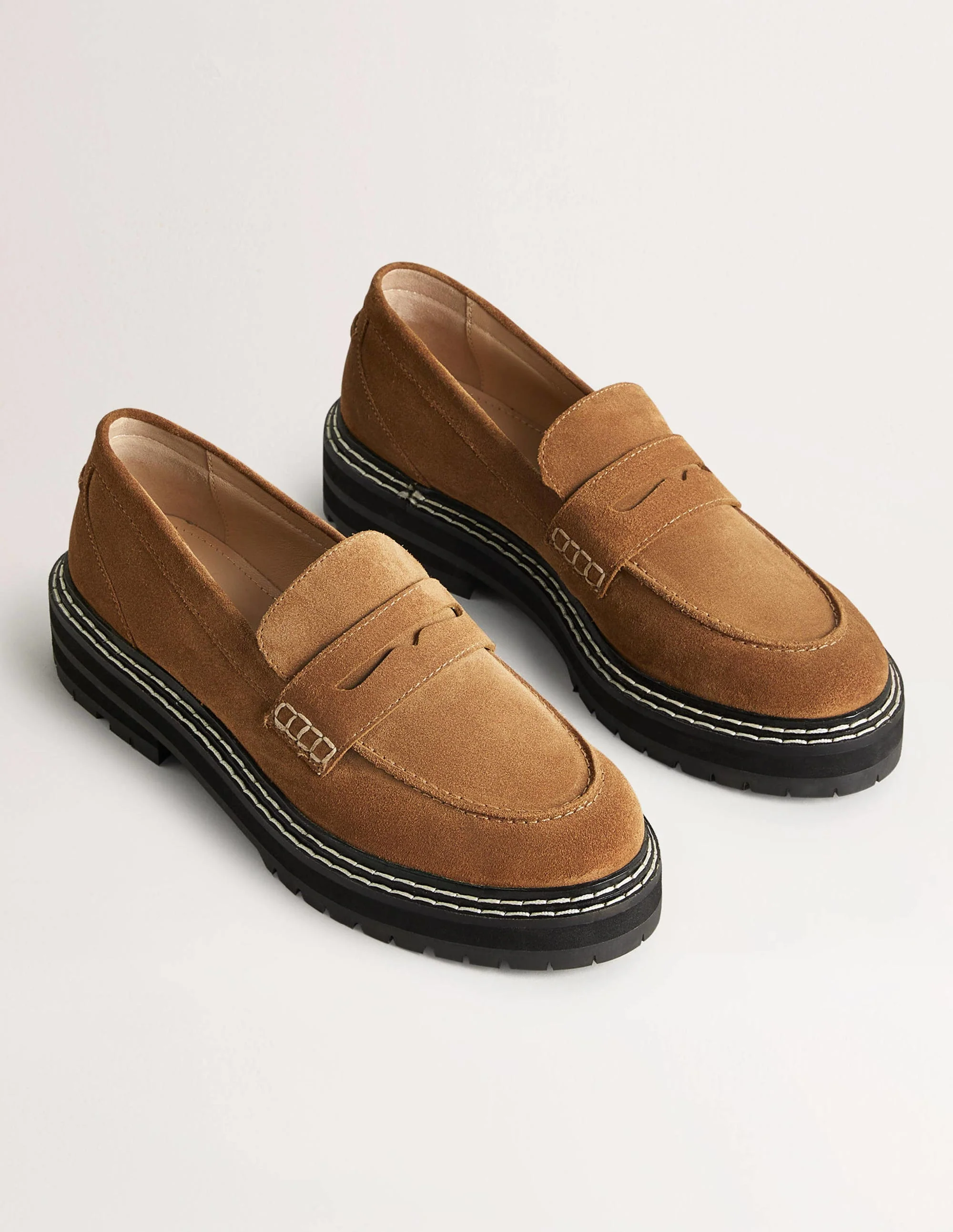 Loafer mit breiter Sohle-Goldbraun - Image 2