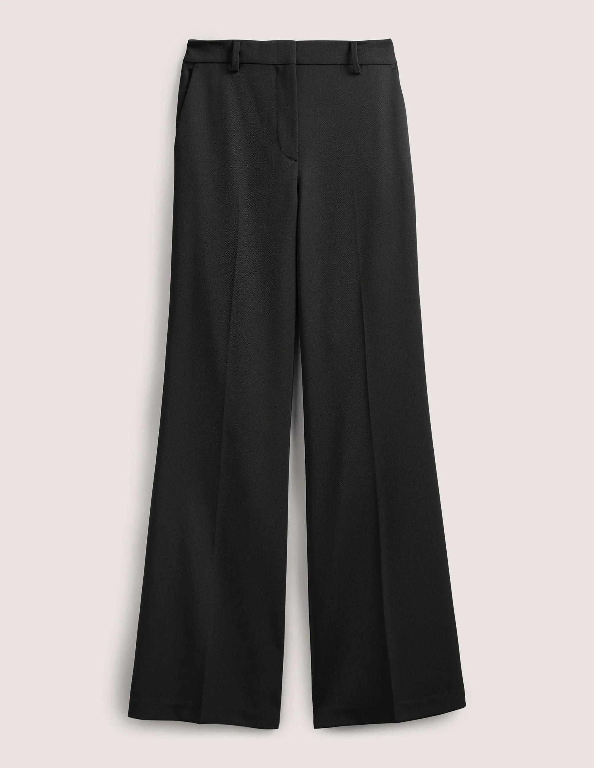 Lockere ausgestellte Wollhose-Schwarz - Image 5