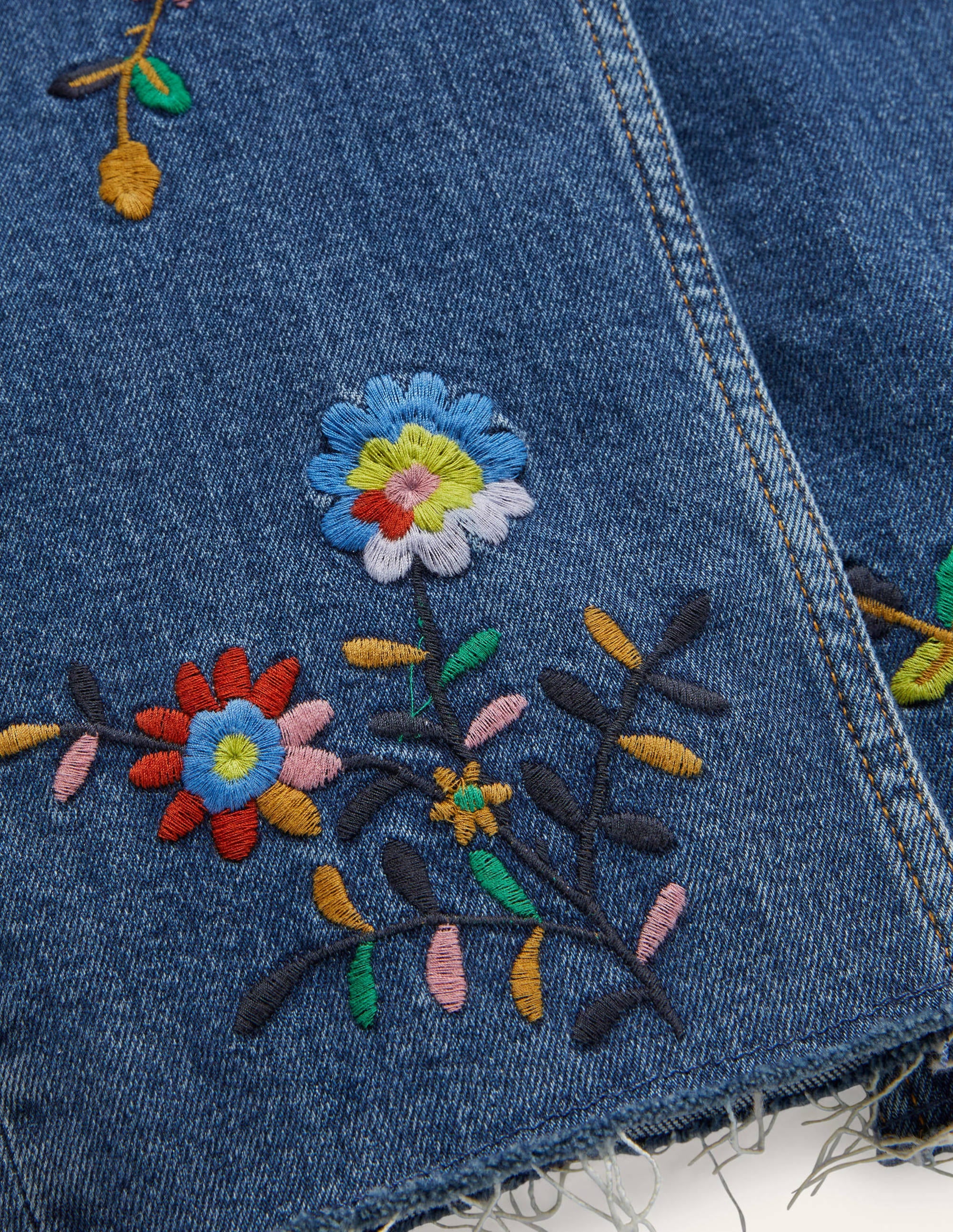 Lockere Jeans mit geradem Bein-Mittleres Vintageblau, Stickerei - Image 6