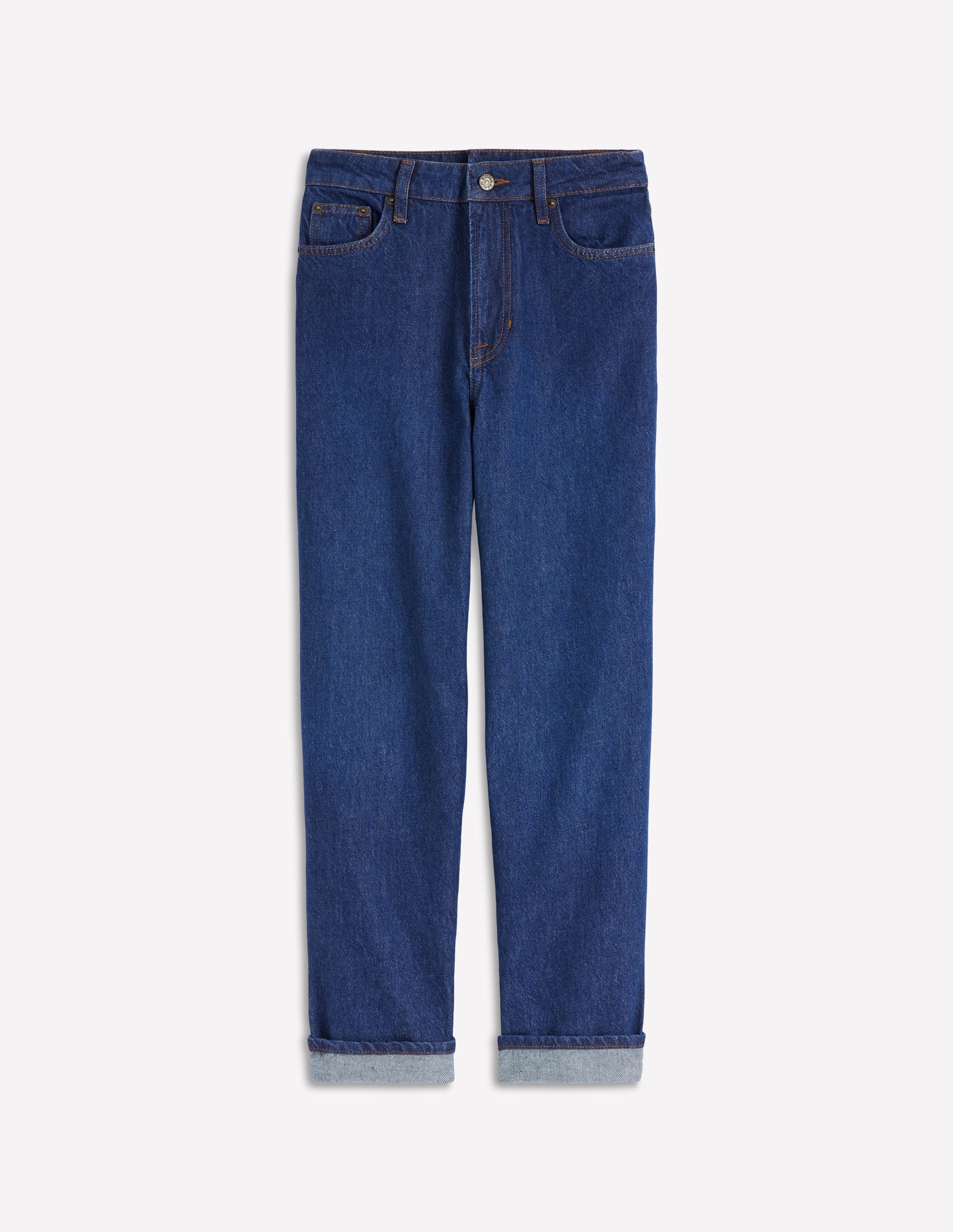 Lockere Jeans mit mittlerer Leibhöhe-Indigo - Image 6