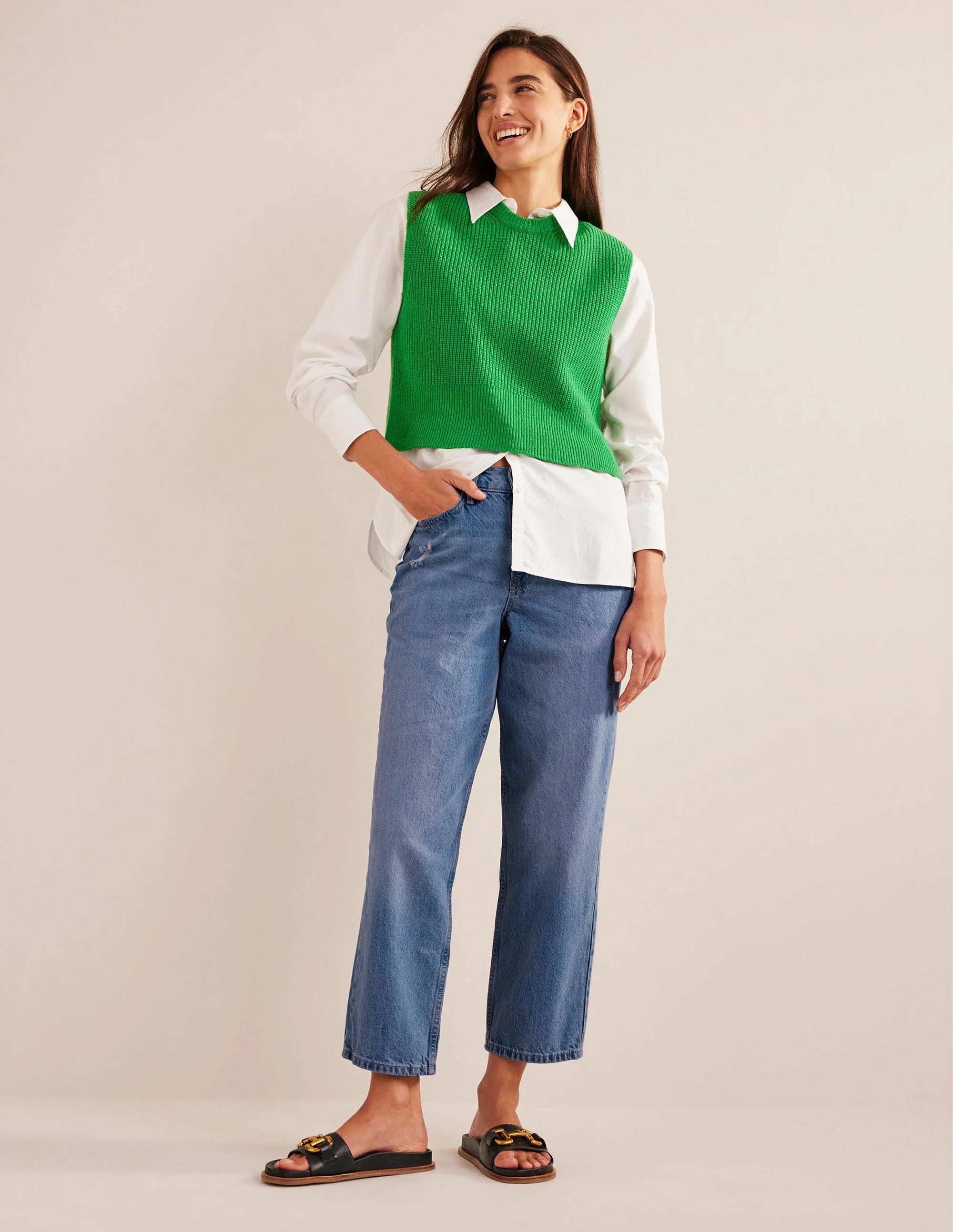 Lockere Jeans mit schmal zulaufendem Bein-Helle Waschung - Image 2