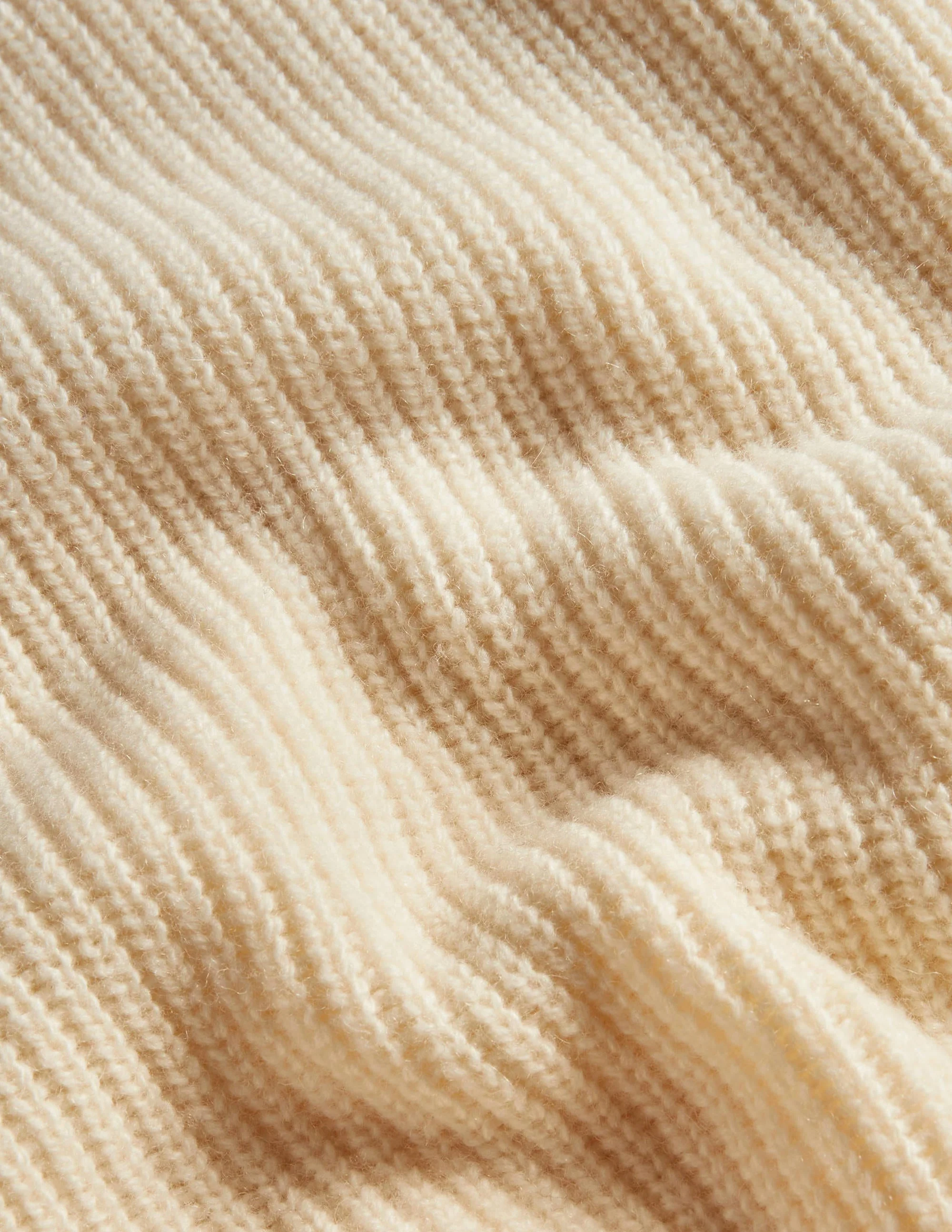 Lockerer ärmelloser Pullover mit Rippstrick-Naturweiß - Image 6