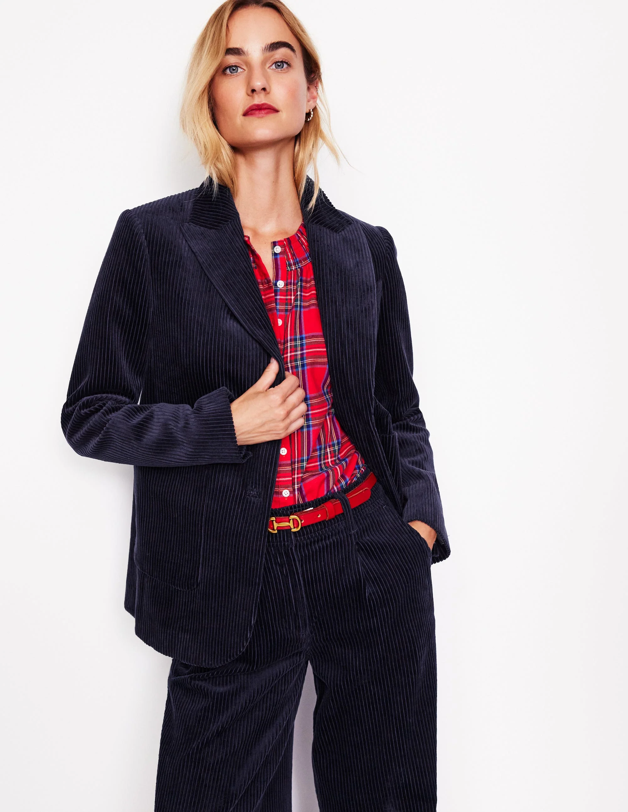 Lockerer Cordblazer-Aqua Marine Marl - Image 2