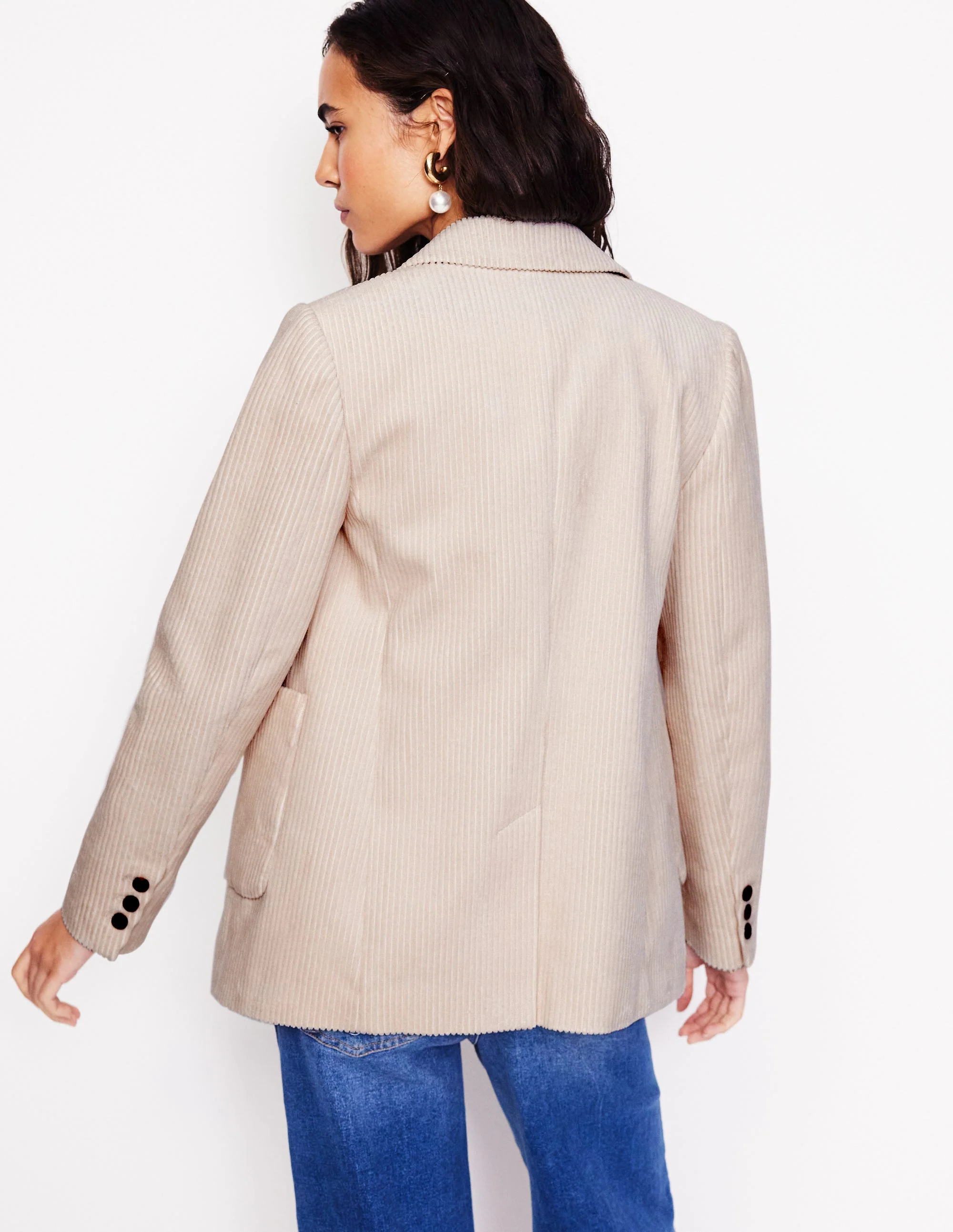 Lockerer Cordblazer-Ivory and Navy Spot - Image 3