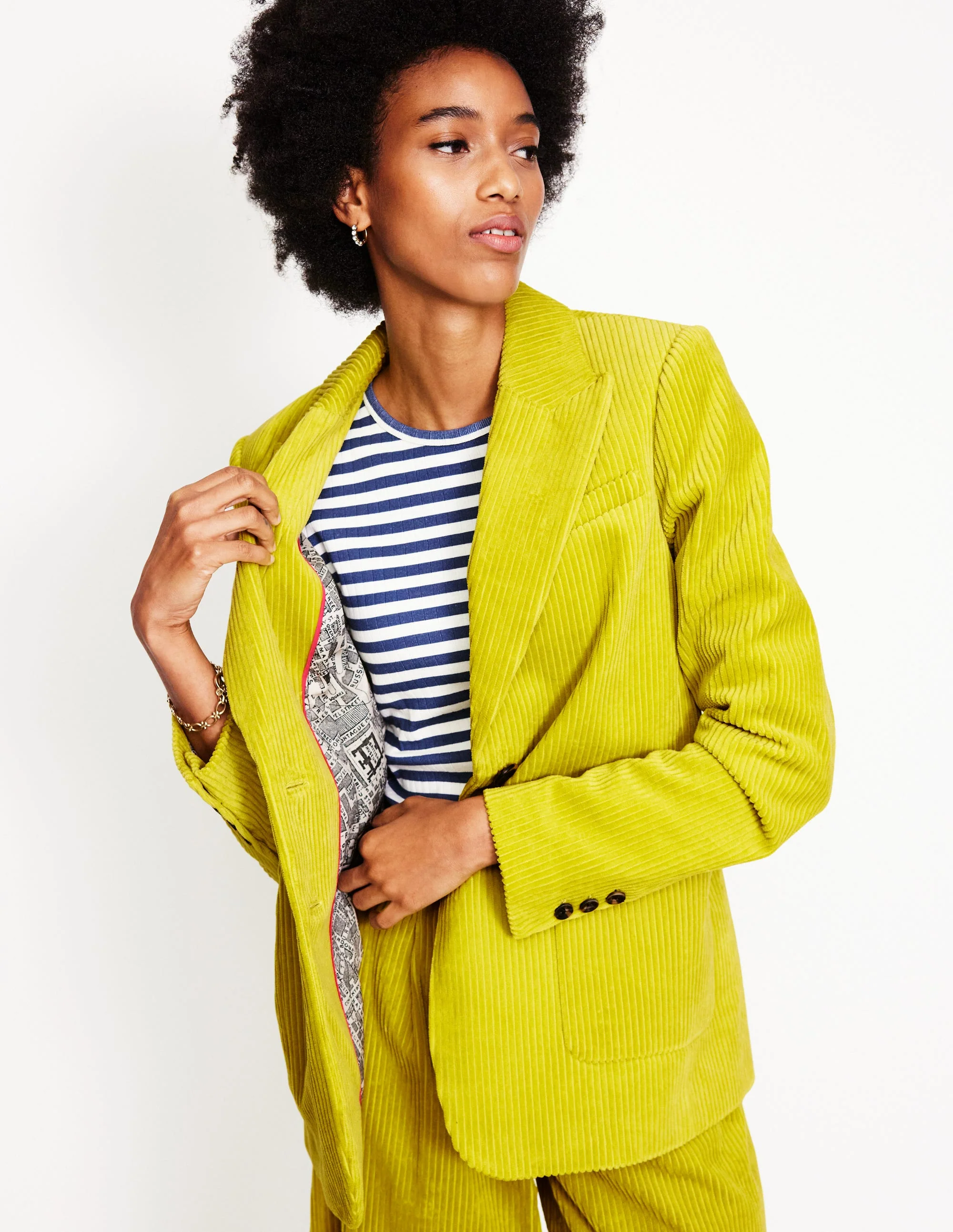 Lockerer Cordblazer-Kiwi - Image 4