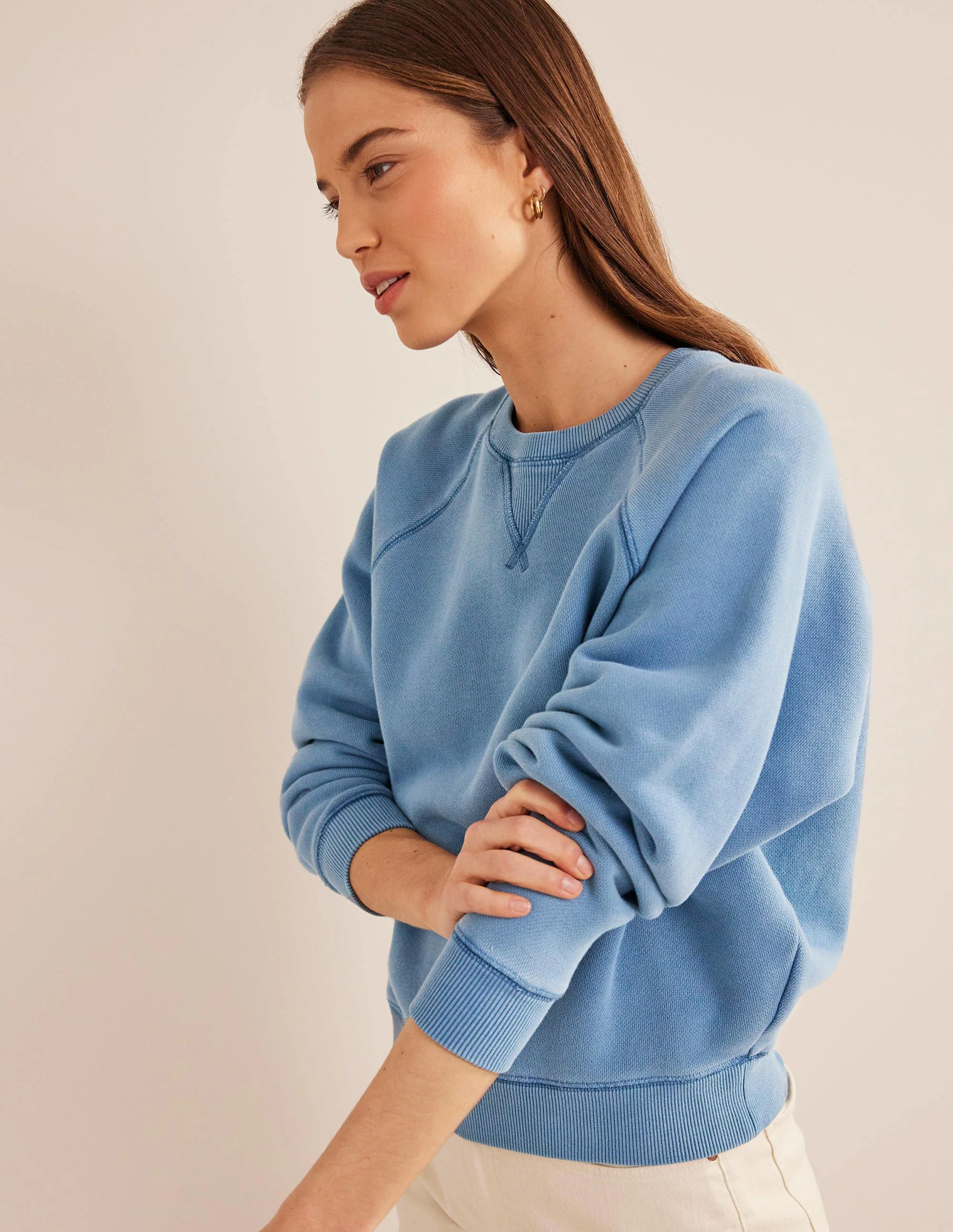 Lockeres Raglan-Sweatshirt-Kapitänsblau