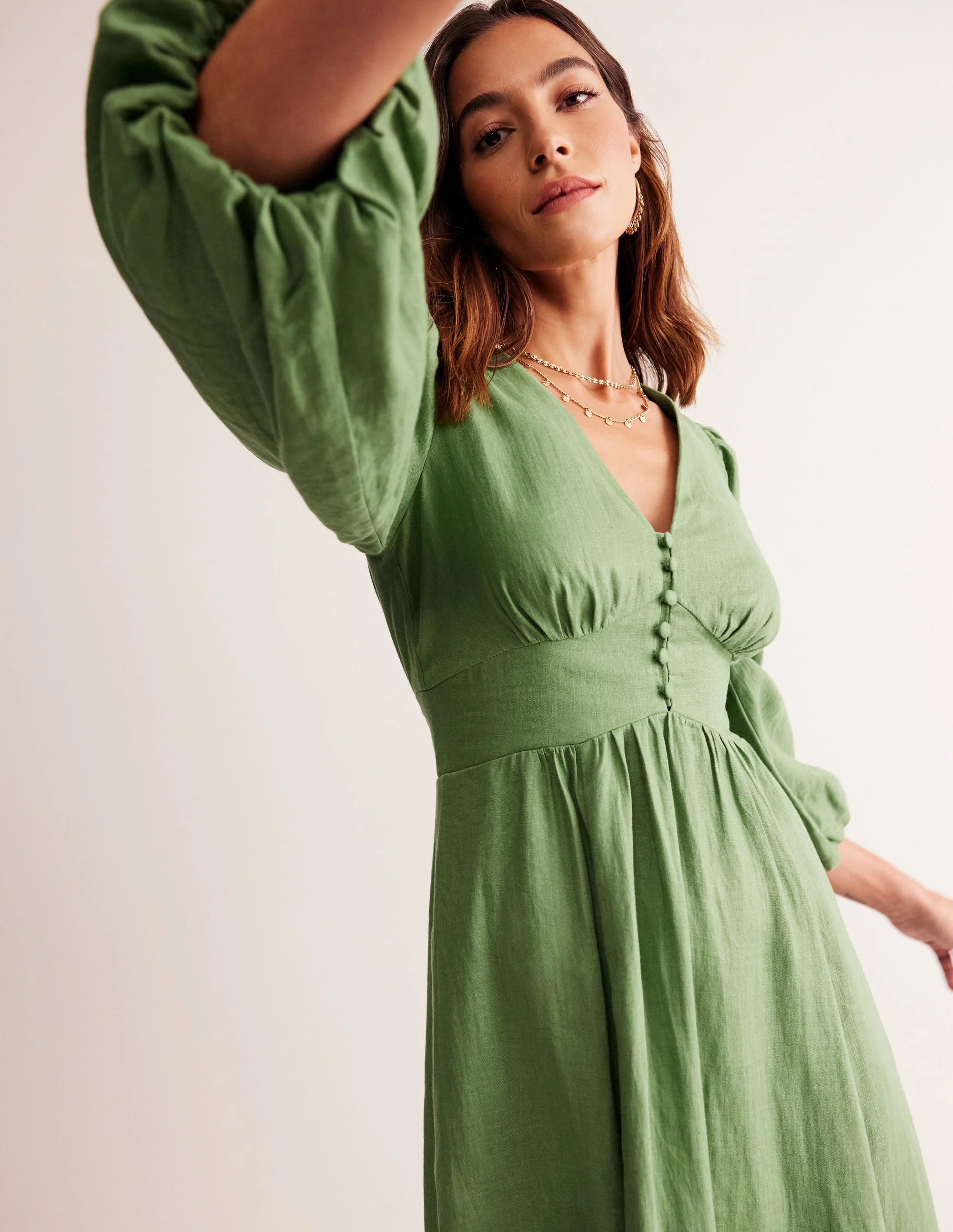 Lola Blouson-Maxikleid-Englischer Efeu - Image 2