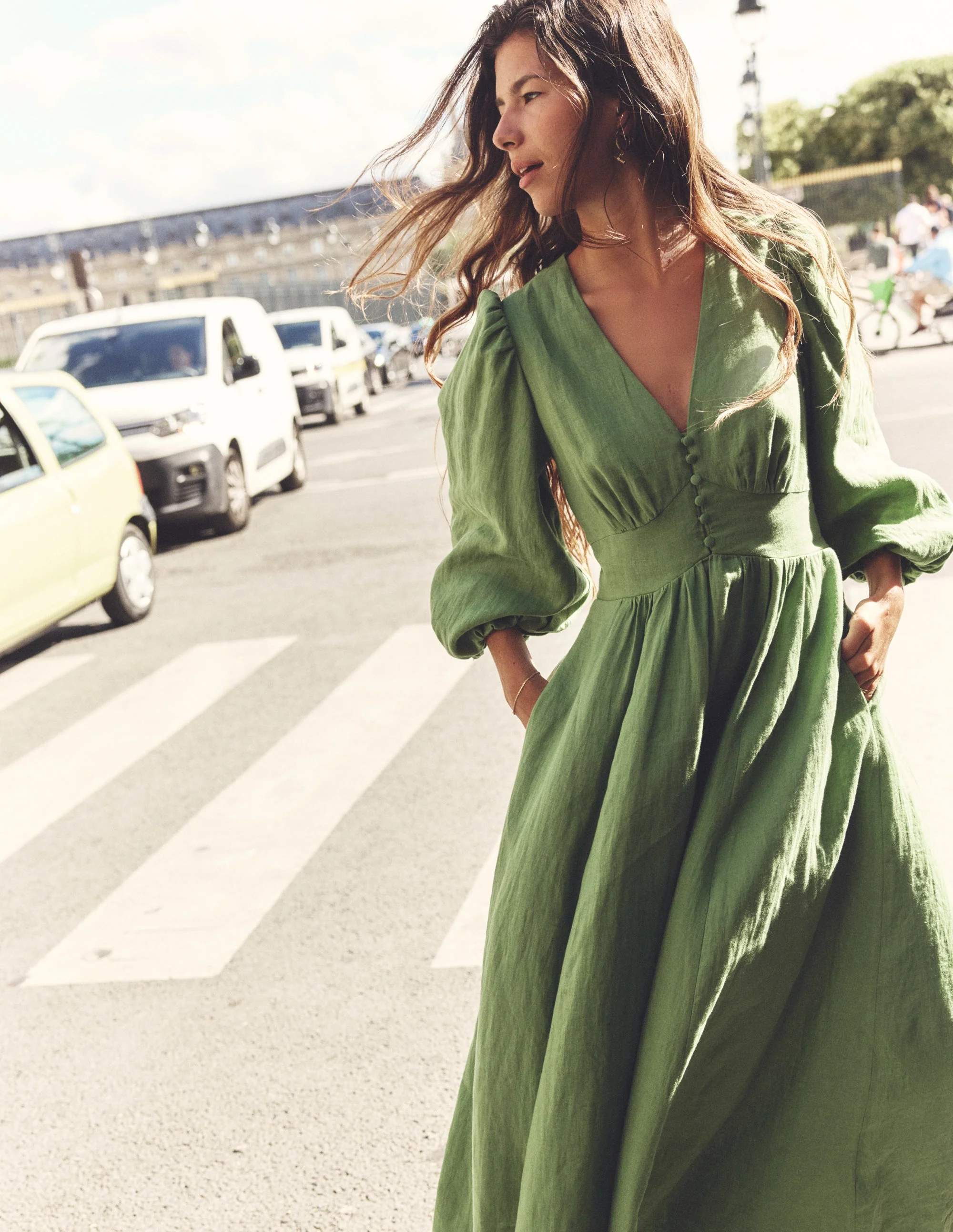 Lola Blouson-Maxikleid-Englischer Efeu - Image 5