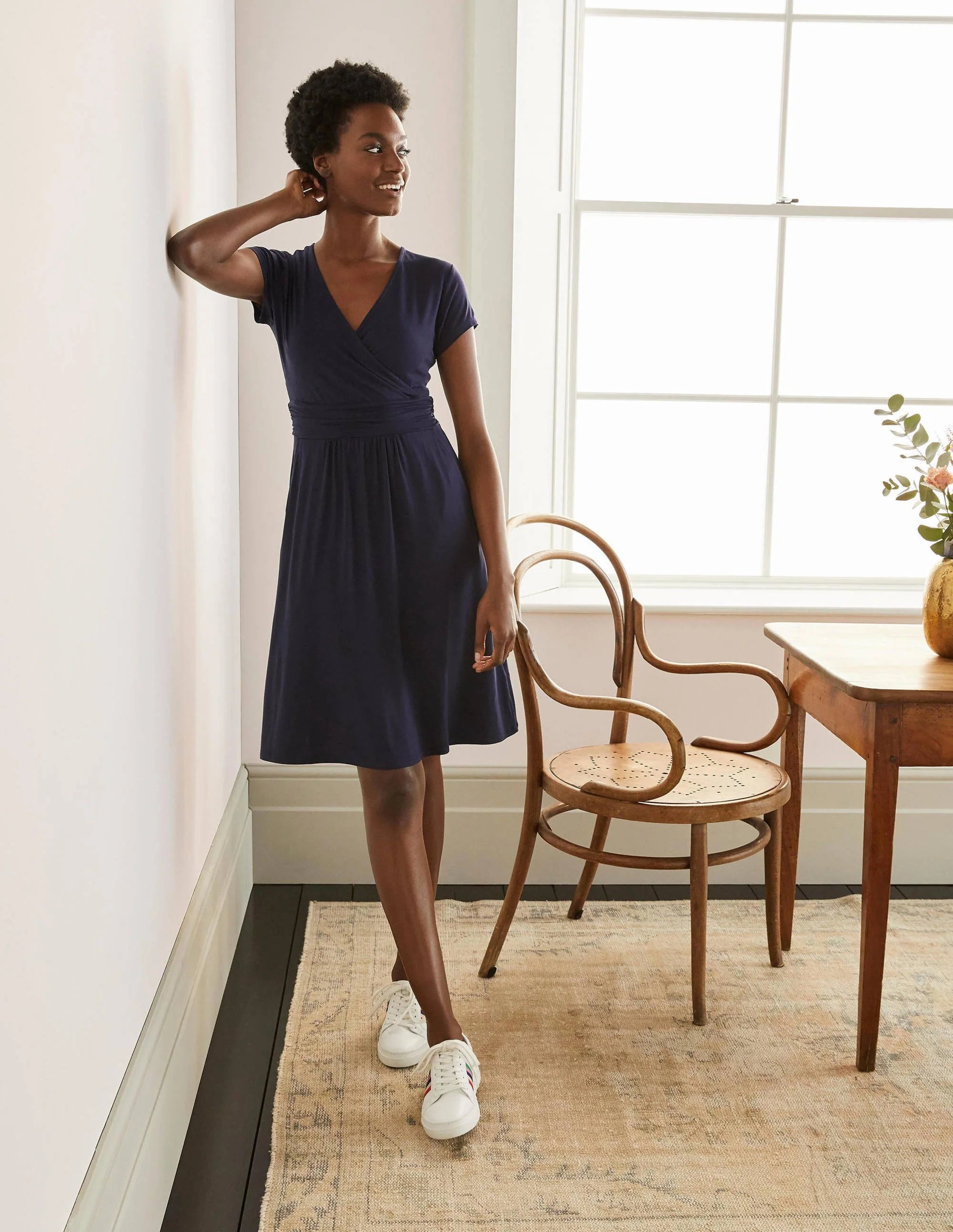 Lola Jerseykleid-Marineblau