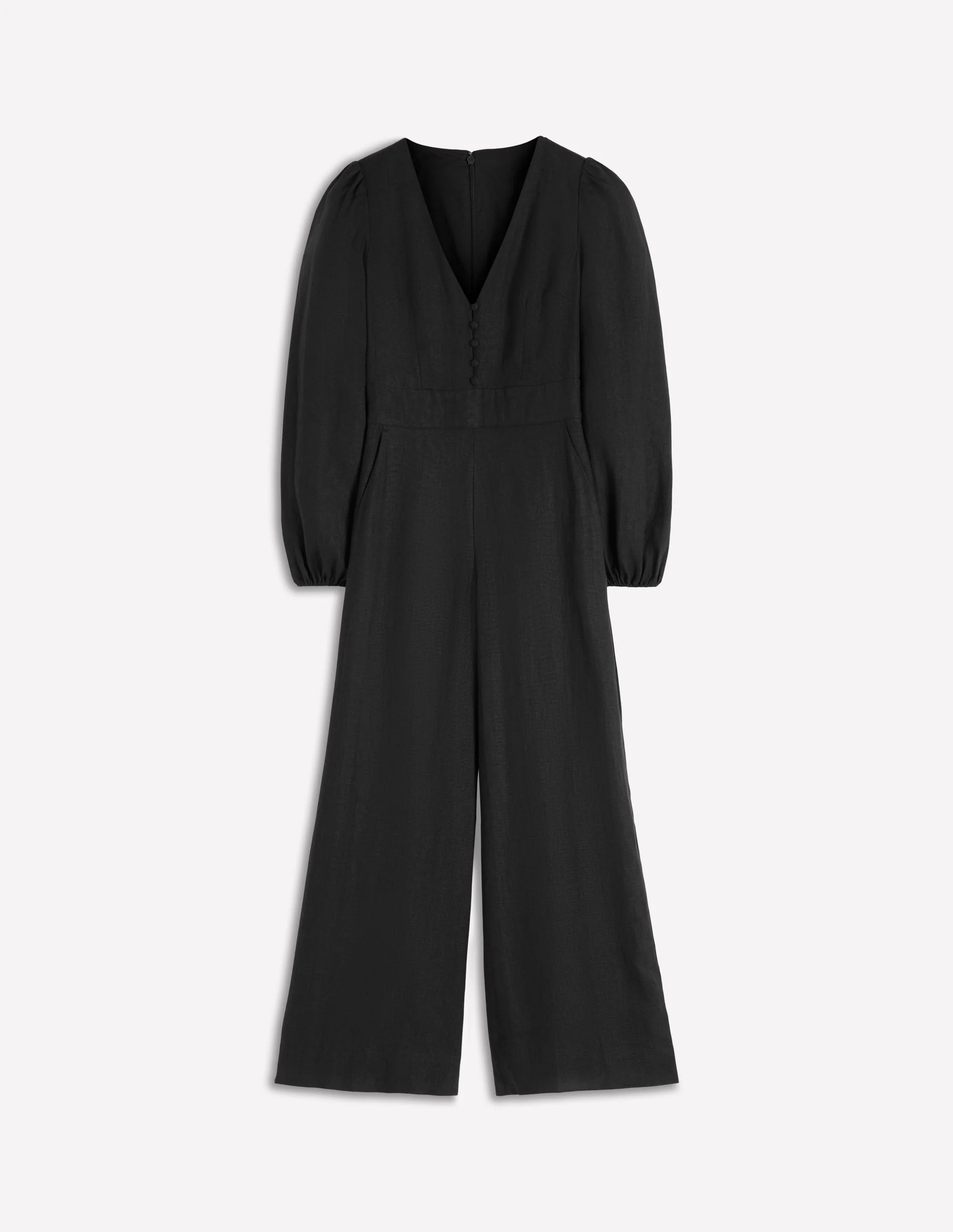 Lola Leinen-Jumpsuit-Schwarz - Image 5