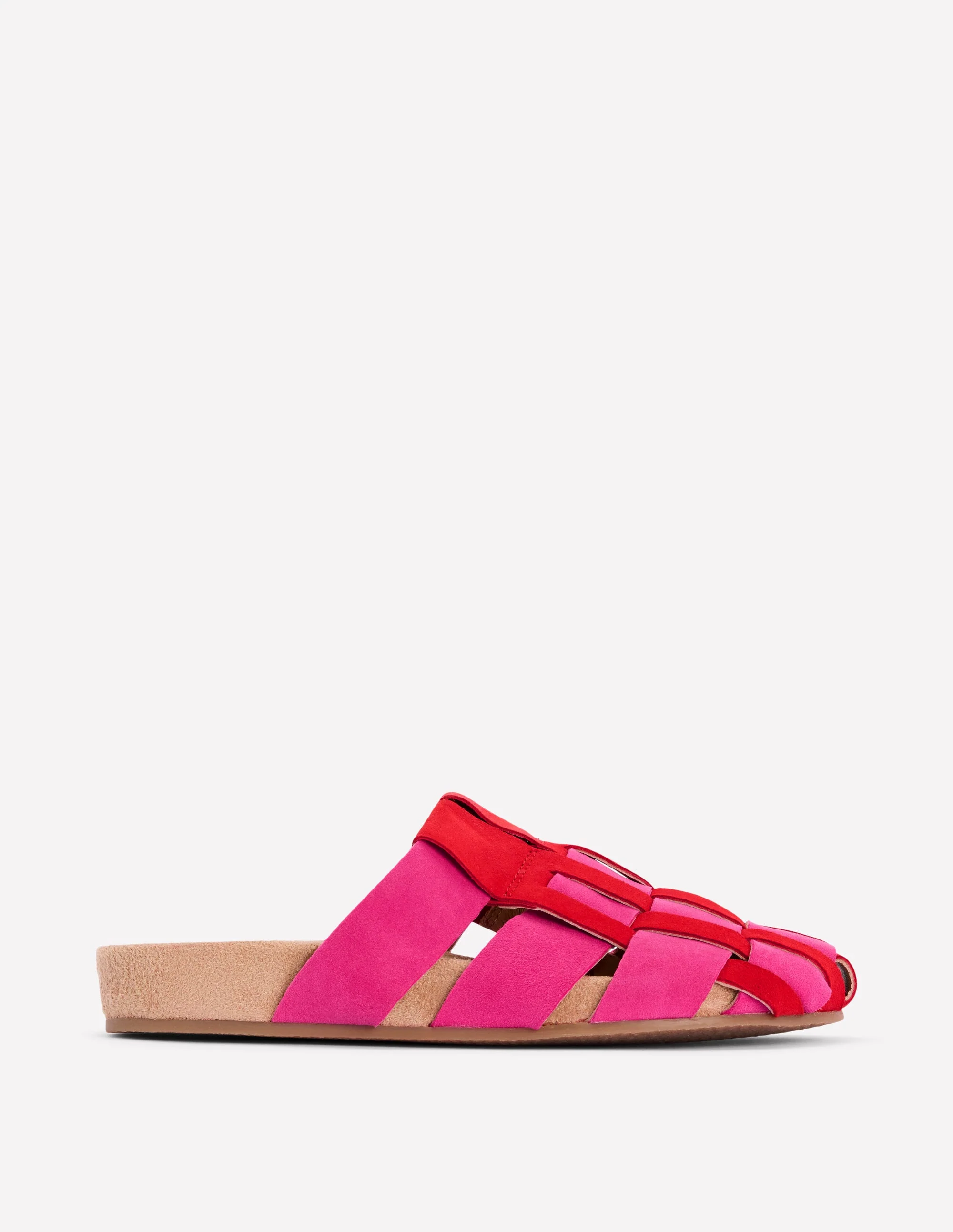 Loretta Riemen-Clogs-Pink/Rot
