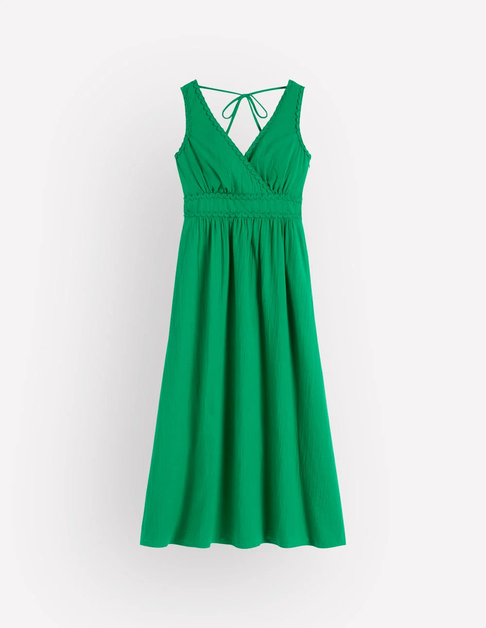 Lorna Doppeltuch-Kleid mit Besatz-Grünes Tamburin - Image 6