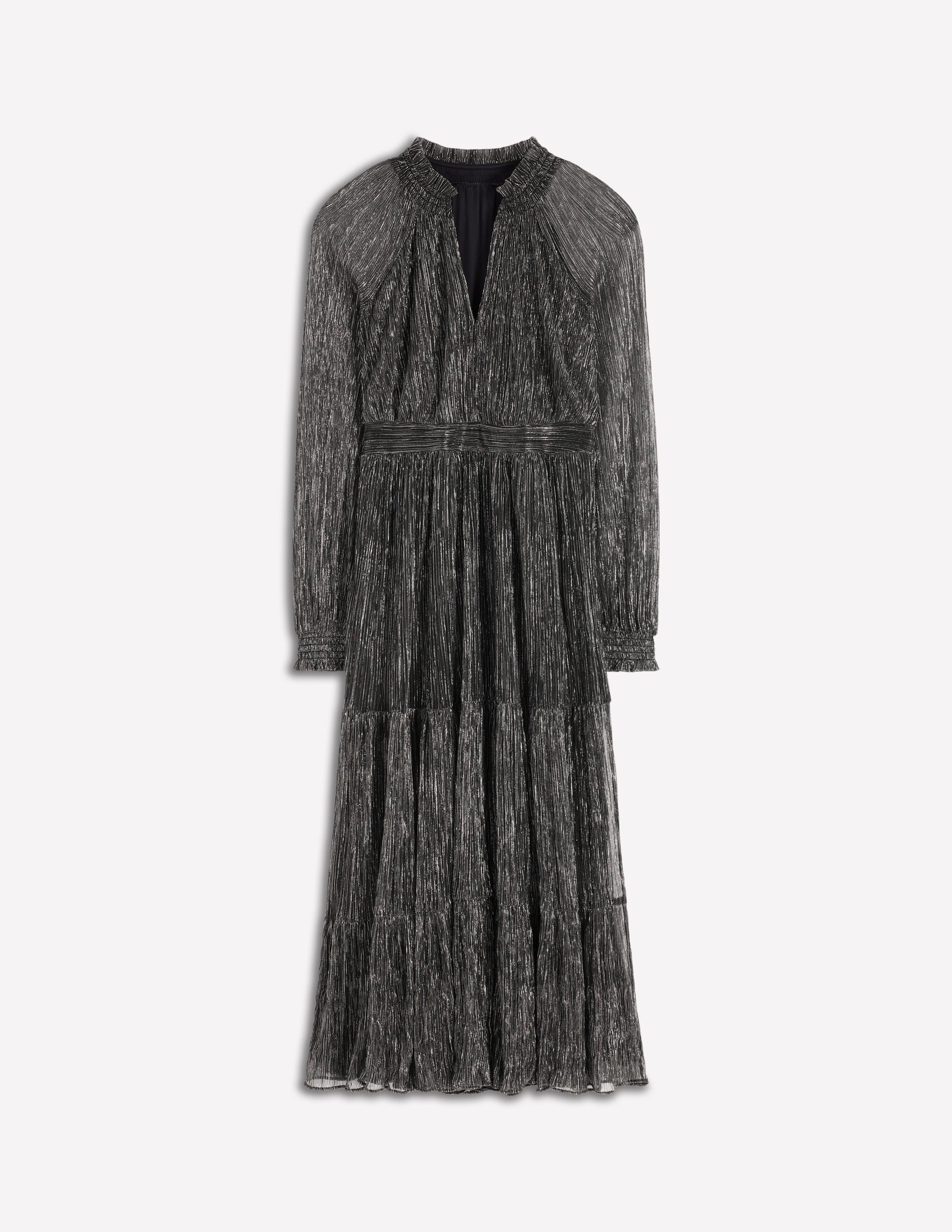 Lucille Gesmoktes Glitzerkleid-Schwarz und Gold - Image 6