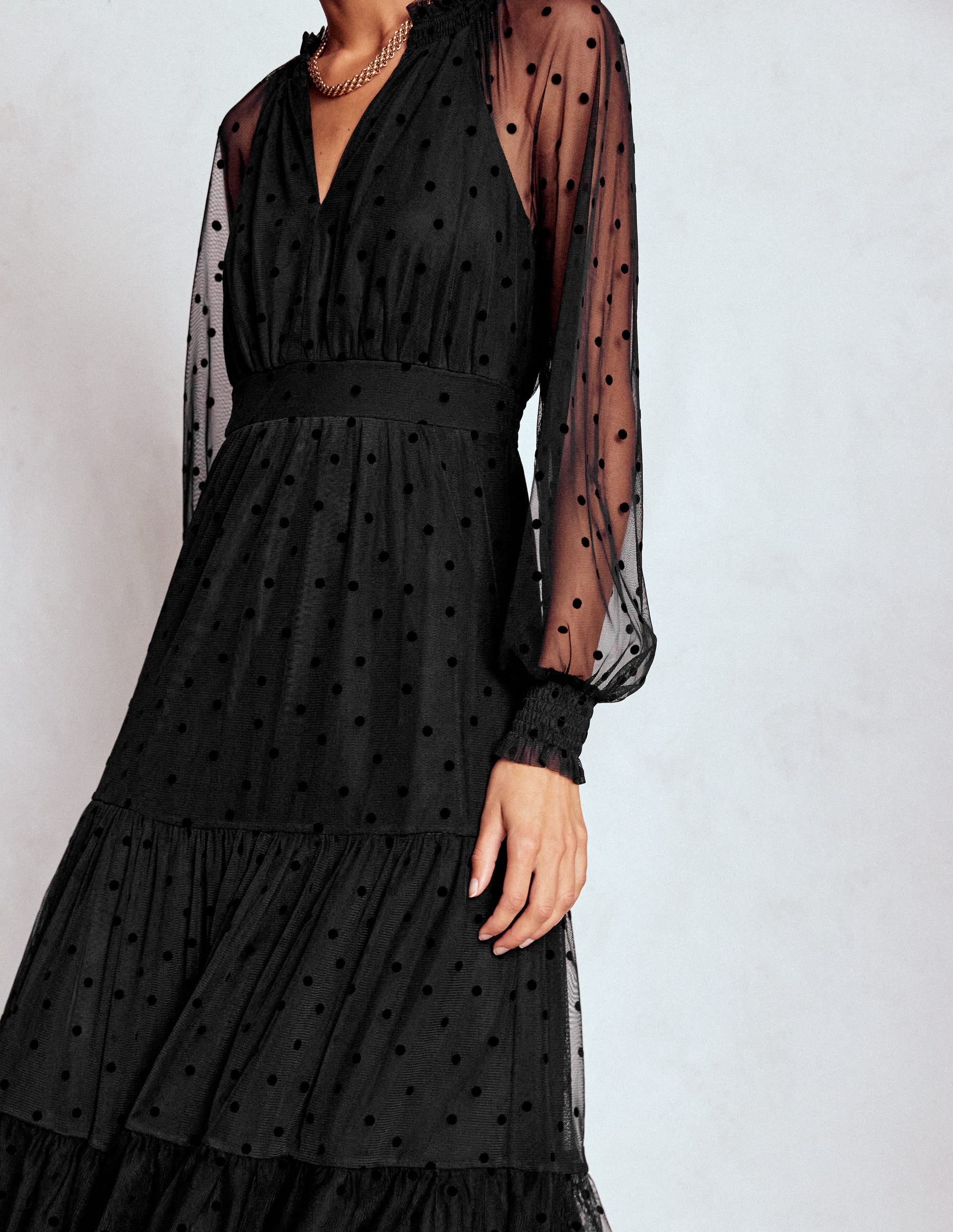 Lucille Tüll-Midikleid-Schwarz - Image 5