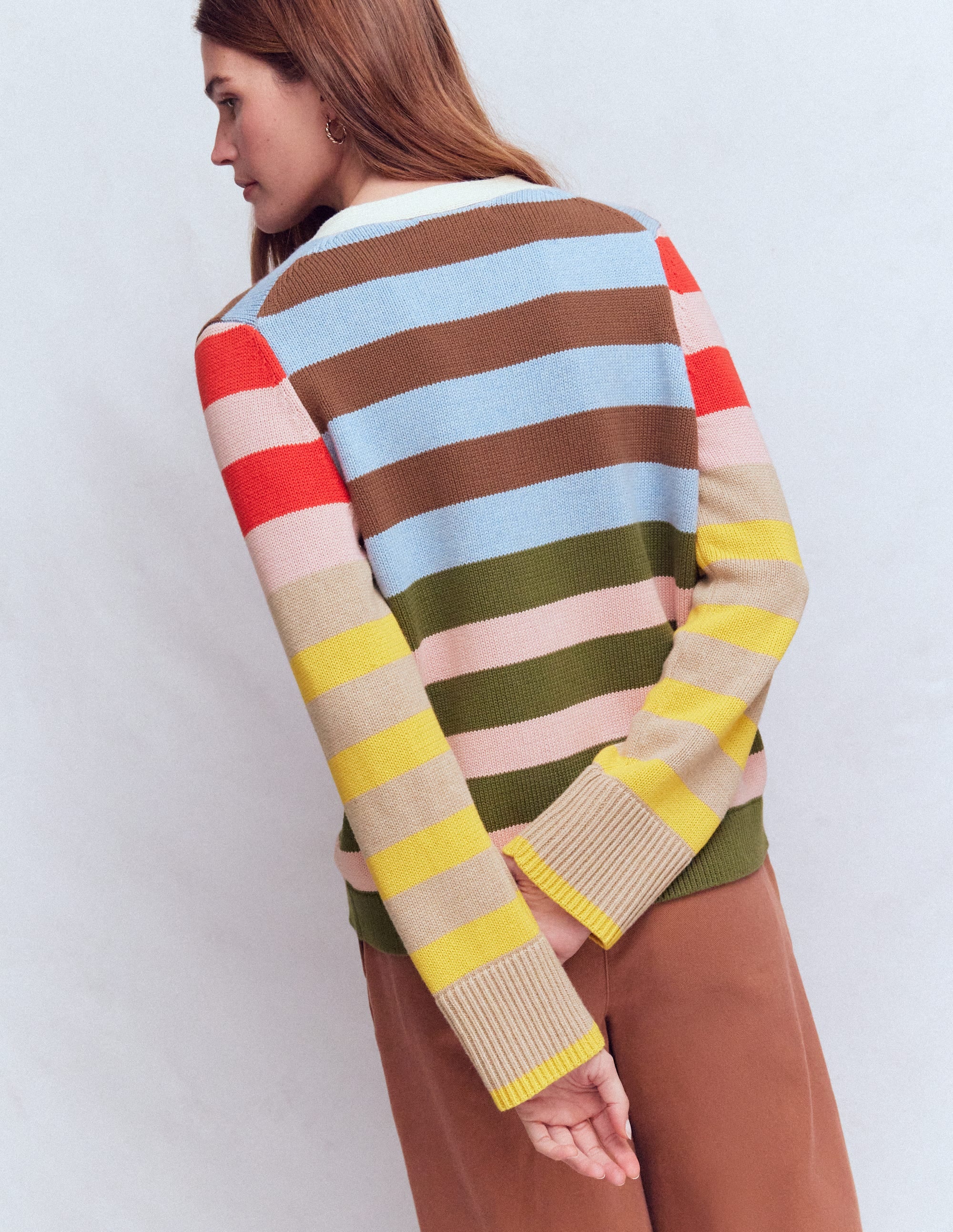 Lucy Lockere Strickjacke aus Baumwolle-Bunt Kuddelmuddel - Image 4