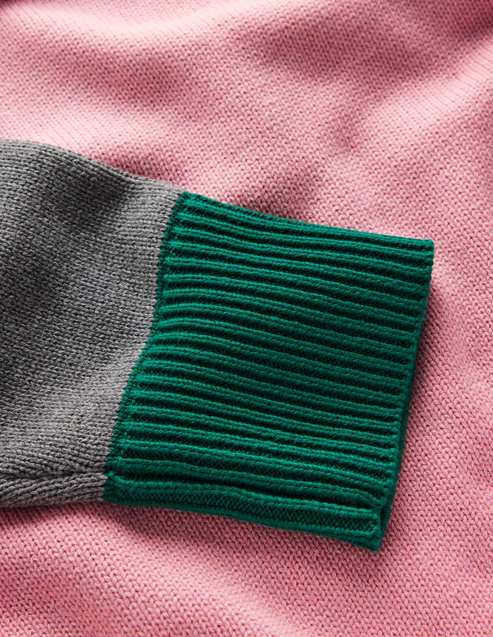 Lucy Lockerer Baumwollpullover-Rosa, Grau, Grün - Image 6