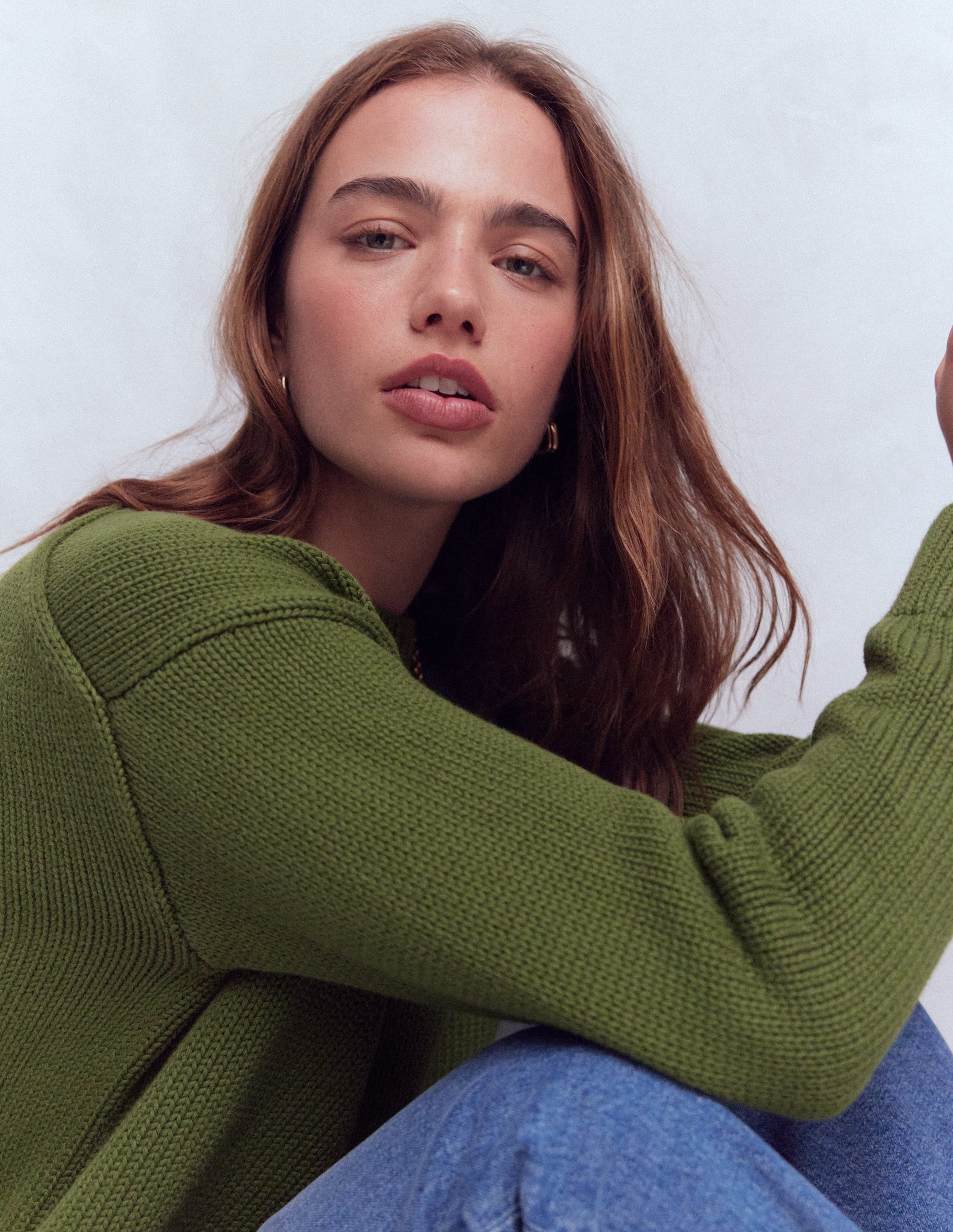 Lucy Oversize-Baumwollpullover-Promenadengrün - Image 2