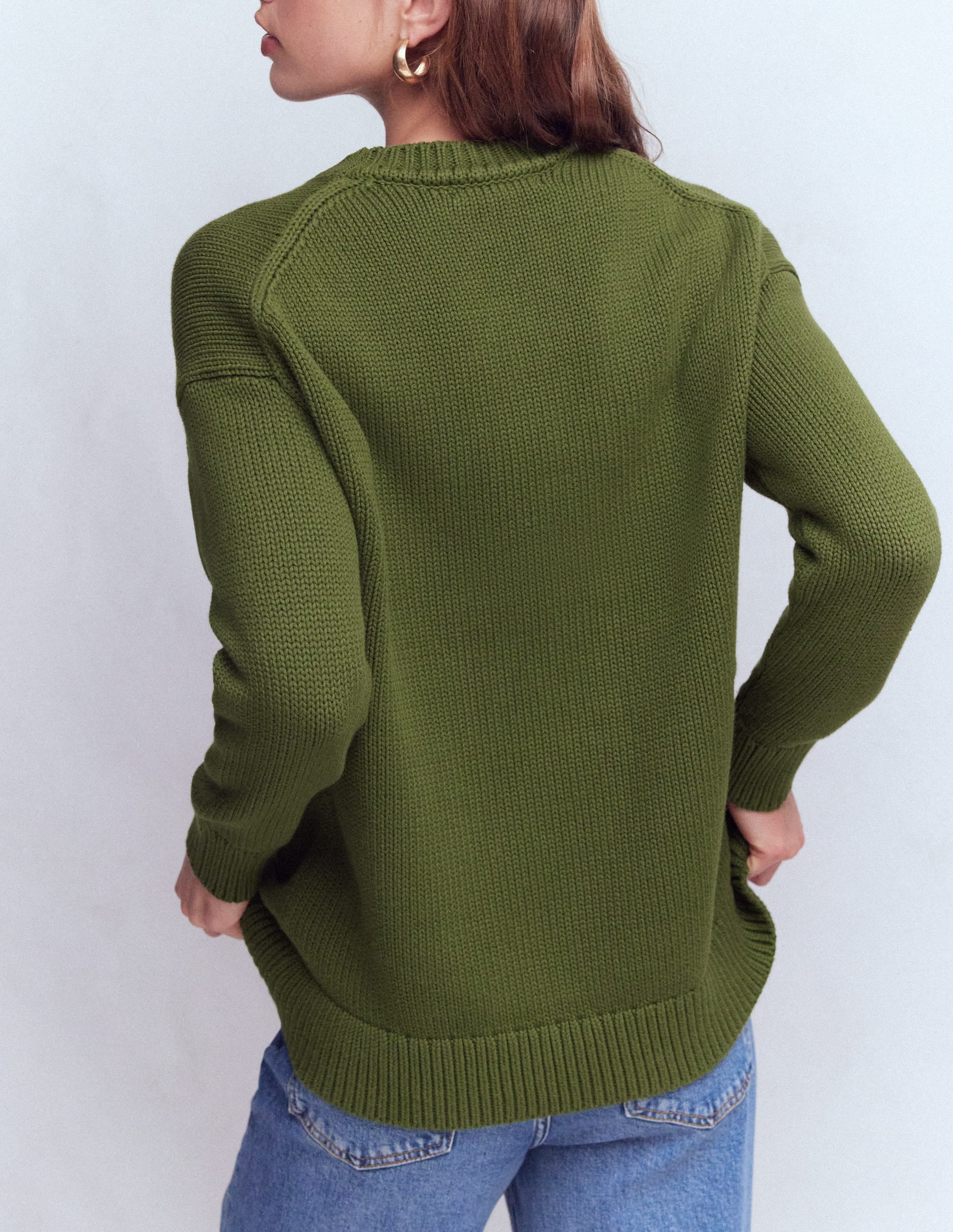 Lucy Oversize-Baumwollpullover-Promenadengrün - Image 3
