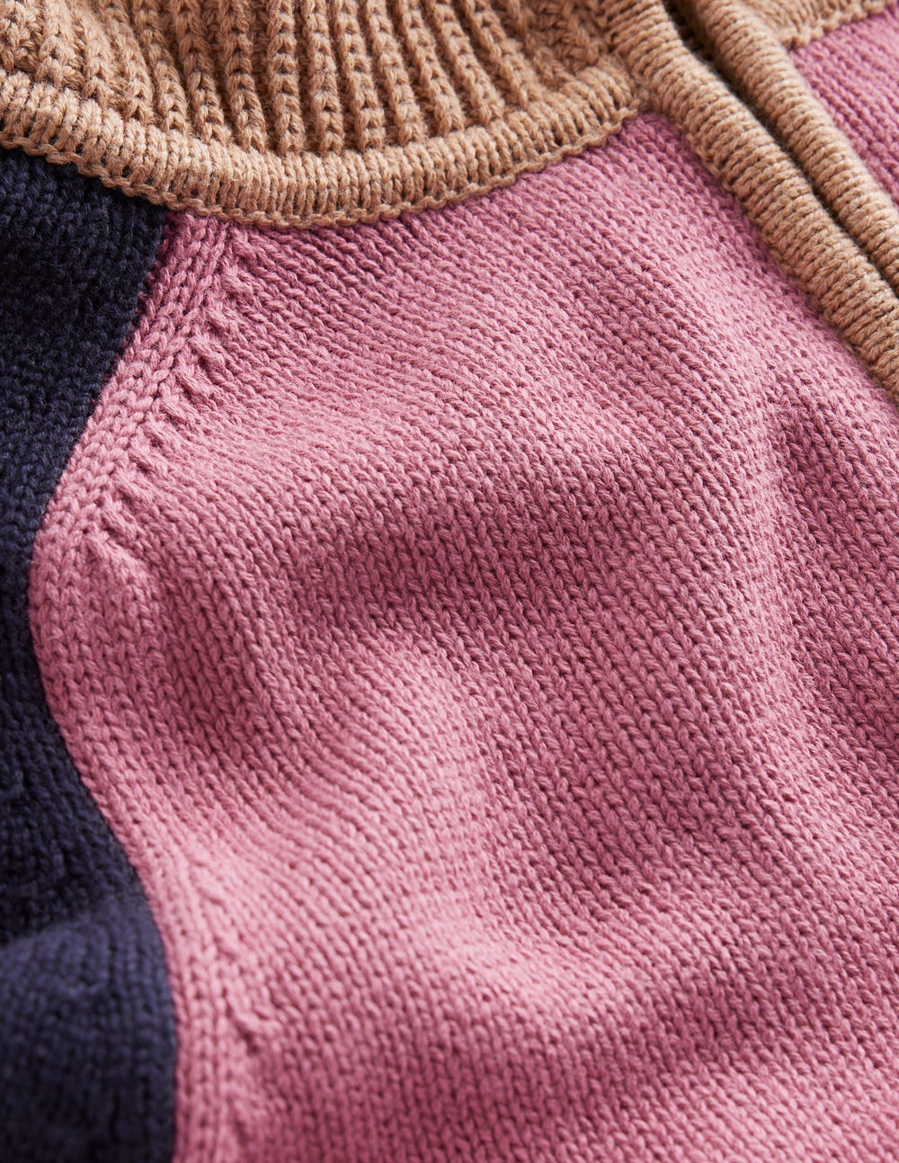 Lucy Pullover mit Halbreißverschluss-Rosa Heidekraut, Marineblau - Image 7