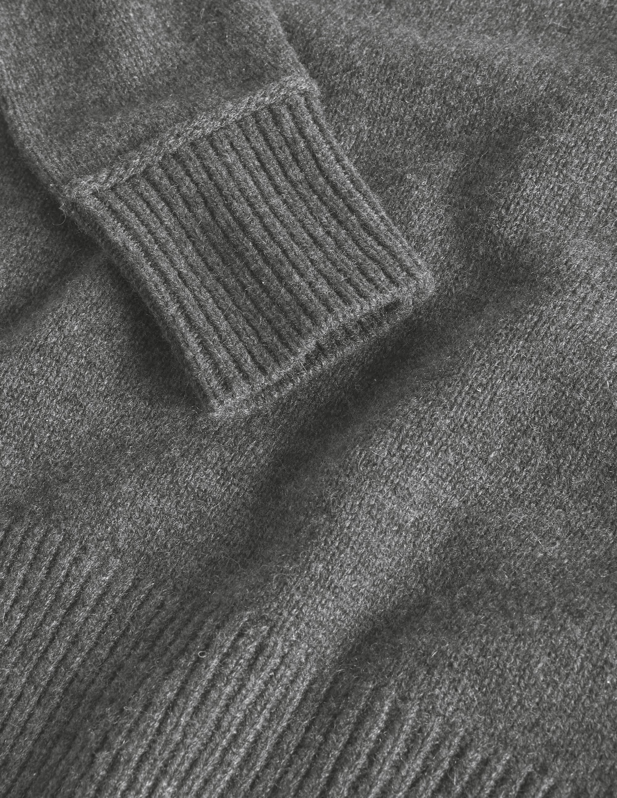 Luftiger Kaschmirpullover-Anthrazit Melange - Image 7