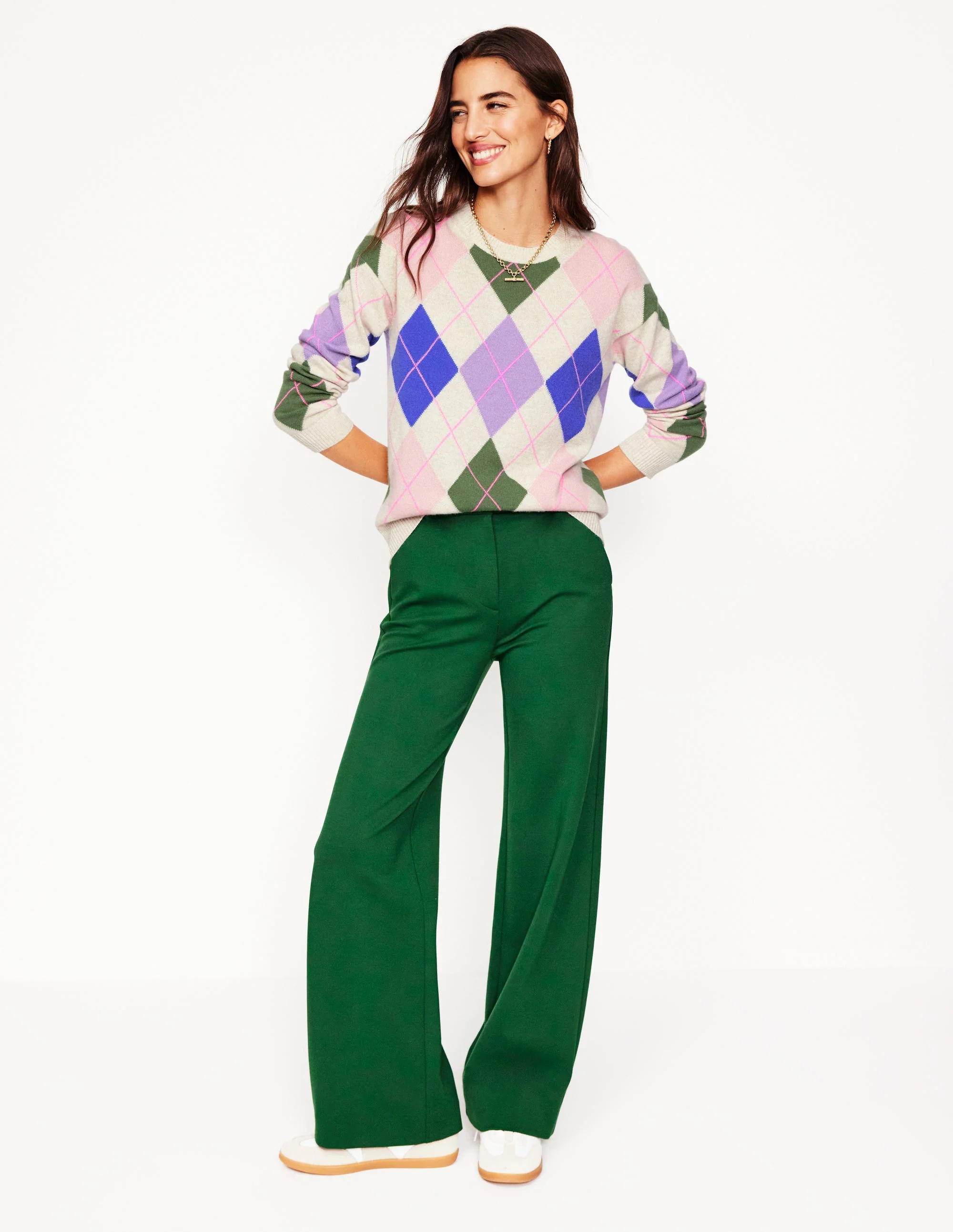 Lydia Kaschmirpullover-Bunt, Kamelbraun - Image 6