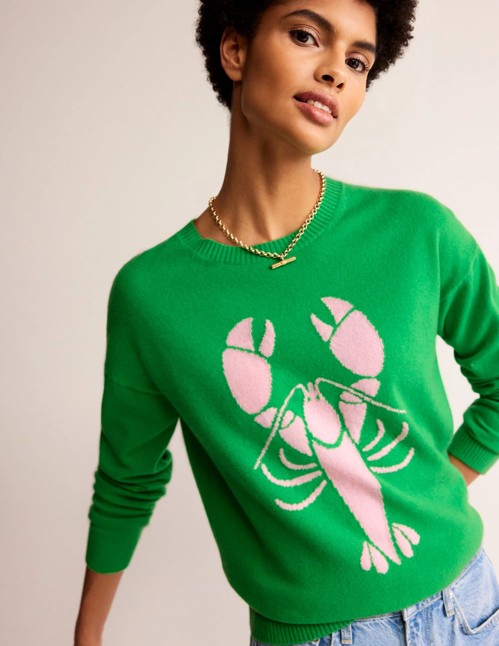 Lydia Kaschmirpullover-Hellgrün, Hummer - Image 4