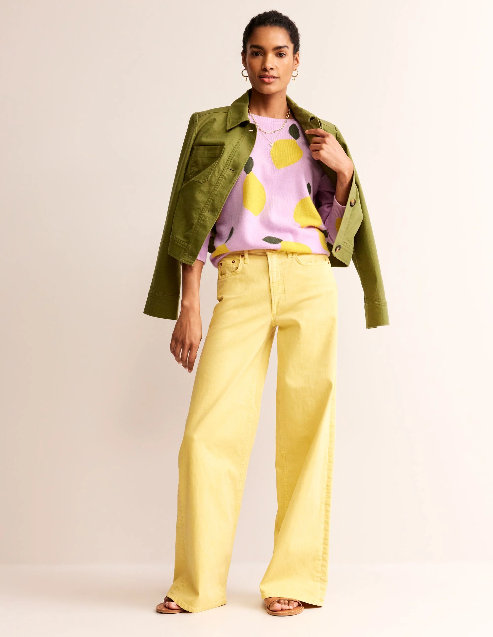 Lydia Kaschmirpullover-Mauve Dunst, Zitronen - Image 6