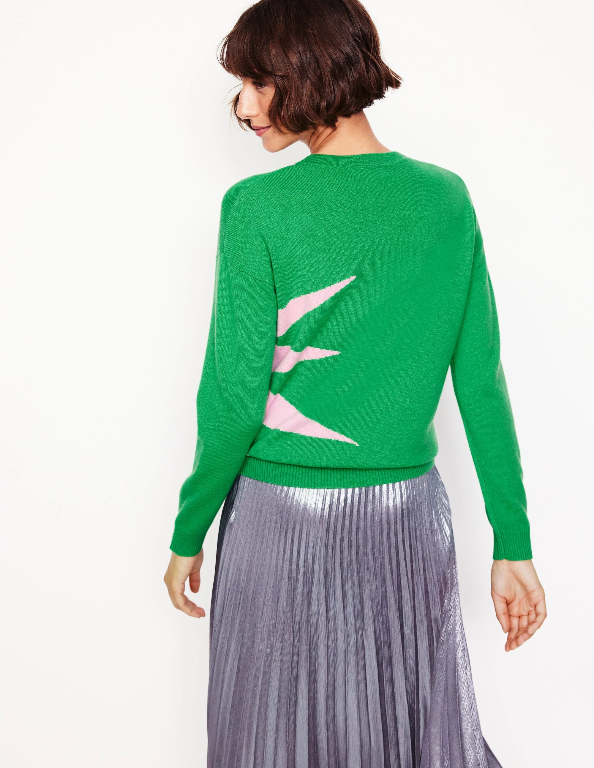 Lydia Kaschmirpullover-Strahlendes Grün, Boom - Image 3