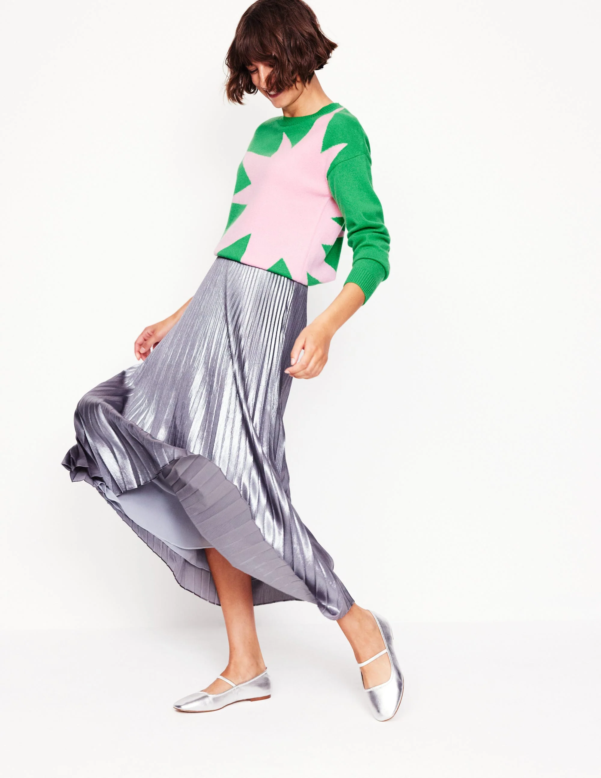Lydia Kaschmirpullover-Strahlendes Grün, Boom - Image 4