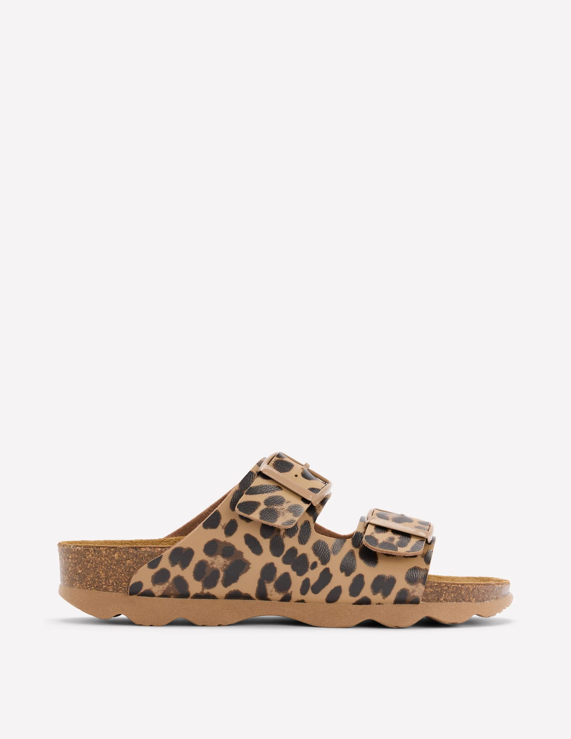 Lyla Bedruckte Pantoletten mit Schnalle-Mohair, Leopardenmuster