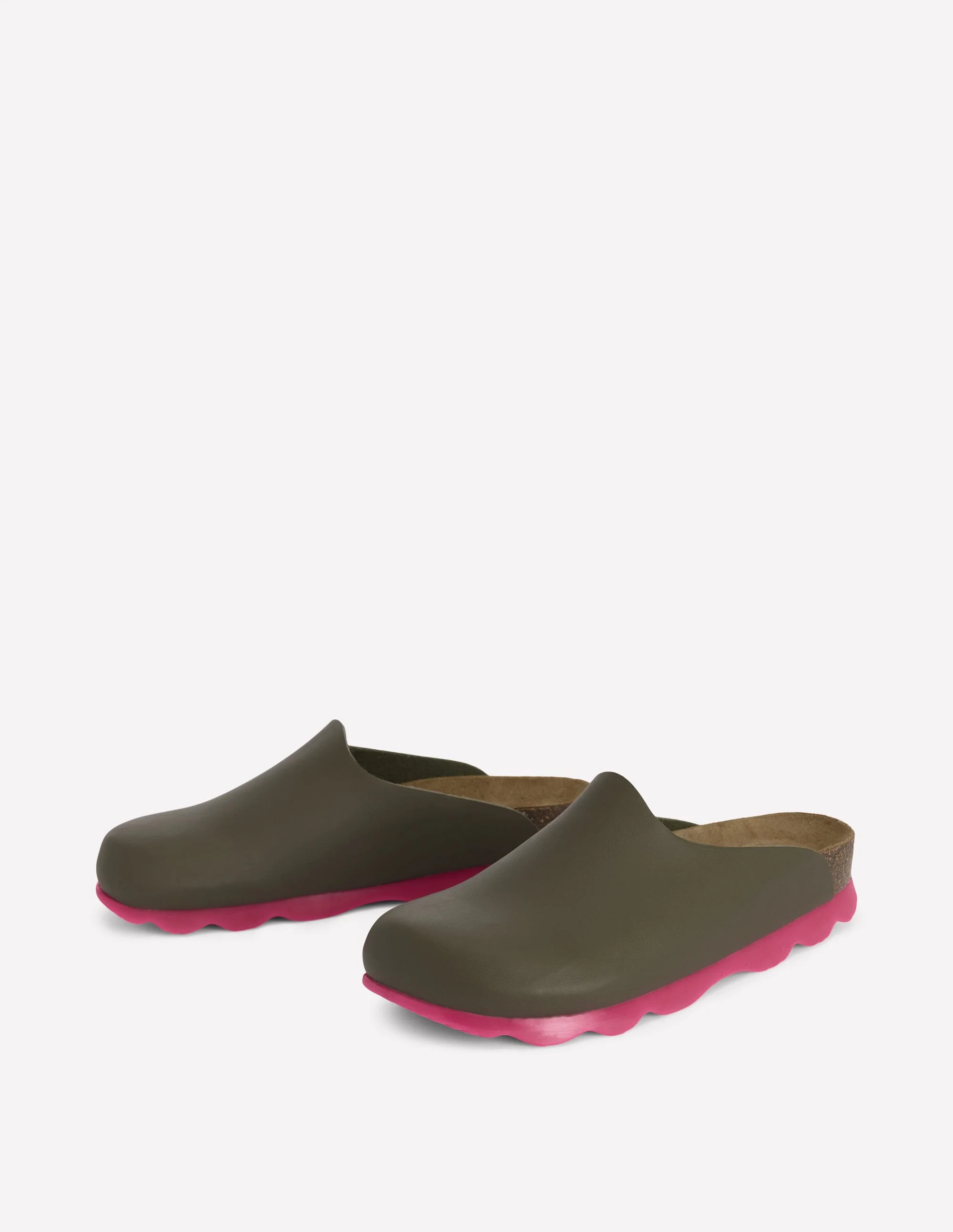 Lyla Clogs in Blockfarben-Khaki/Rosa - Image 5