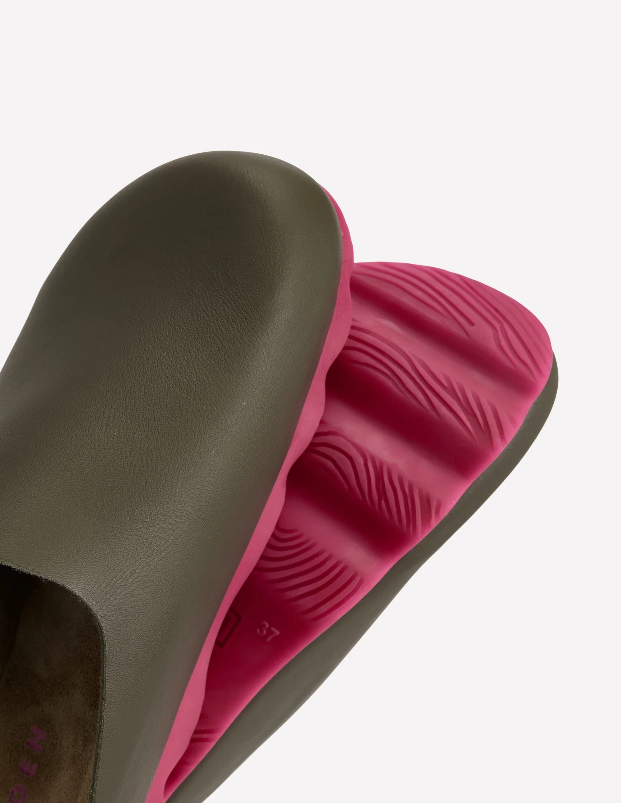 Lyla Clogs in Blockfarben-Khaki/Rosa - Image 6
