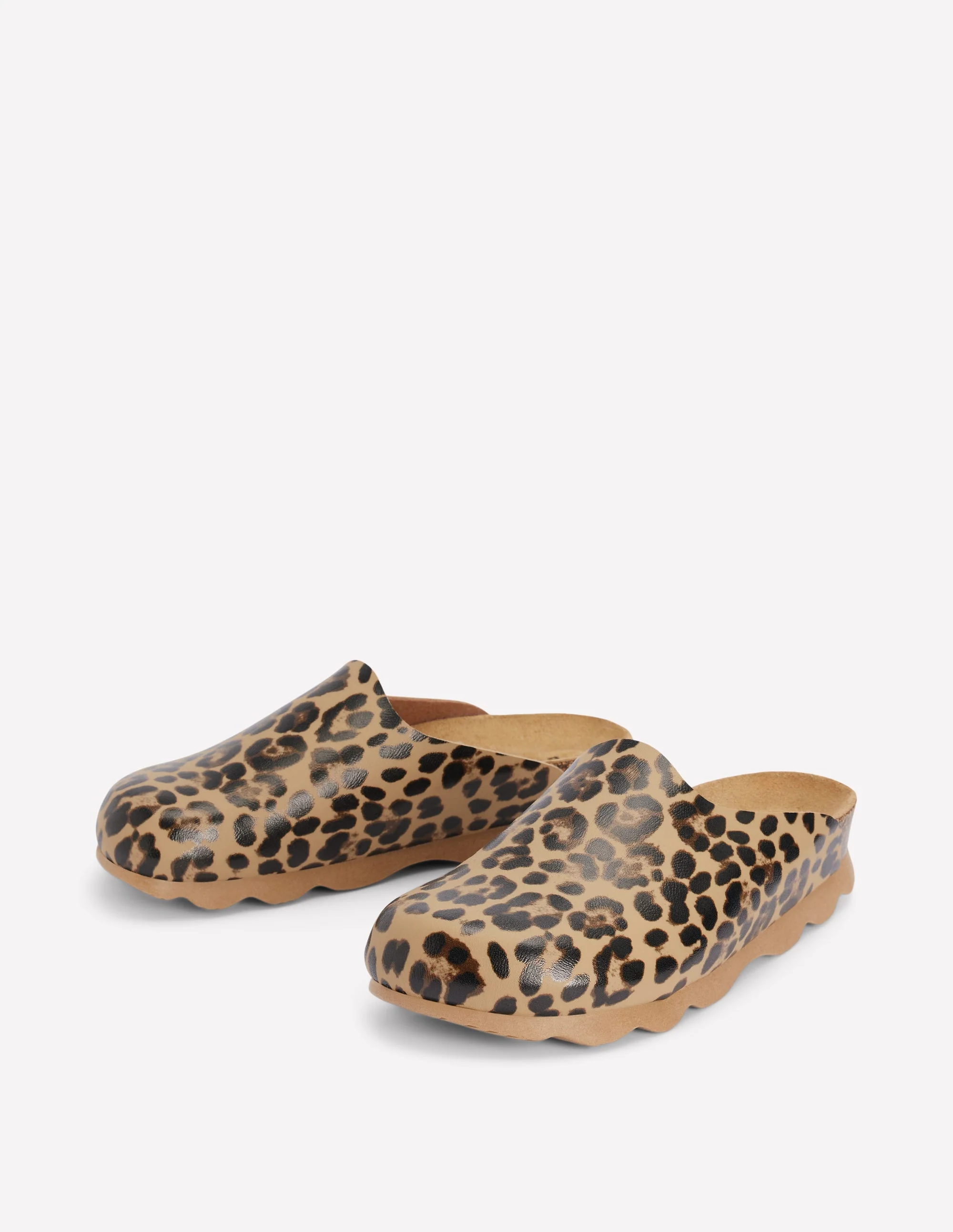 Lyla Clogs in Blockfarben-Mohair, Leopardenmuster - Image 3