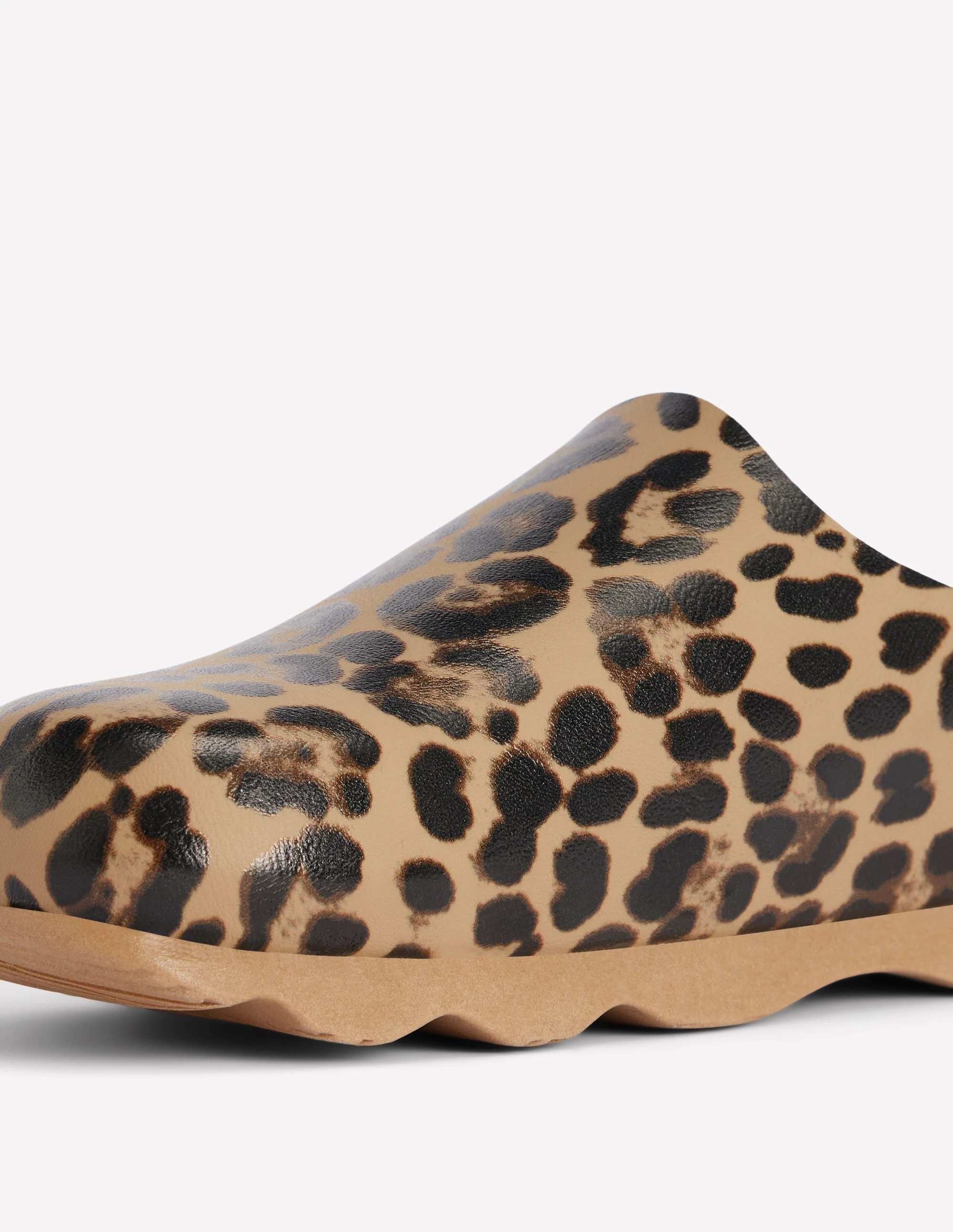Lyla Clogs in Blockfarben-Mohair, Leopardenmuster - Image 4