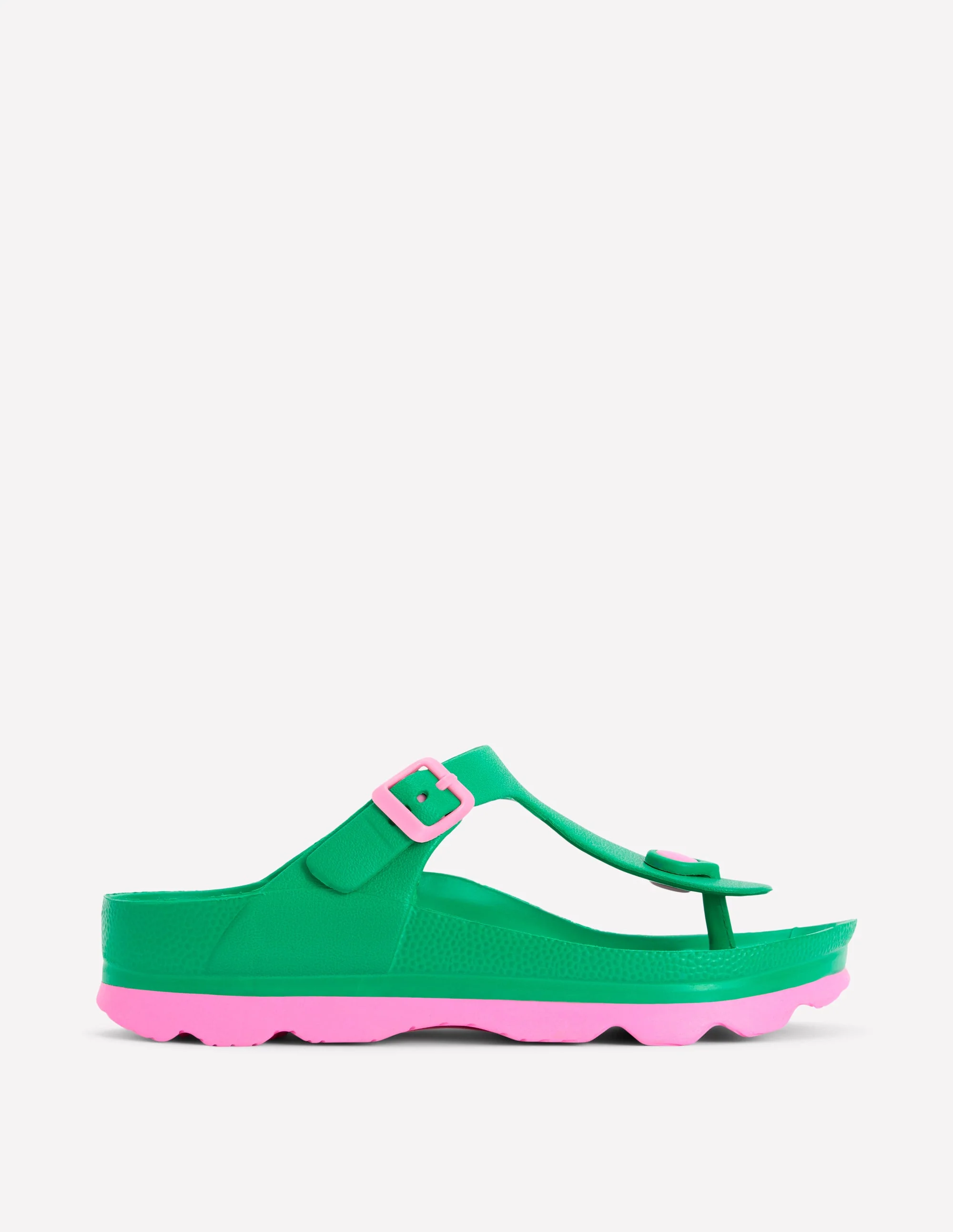 Lyla Sandalen mit Zehensteg-Grün/Rosa