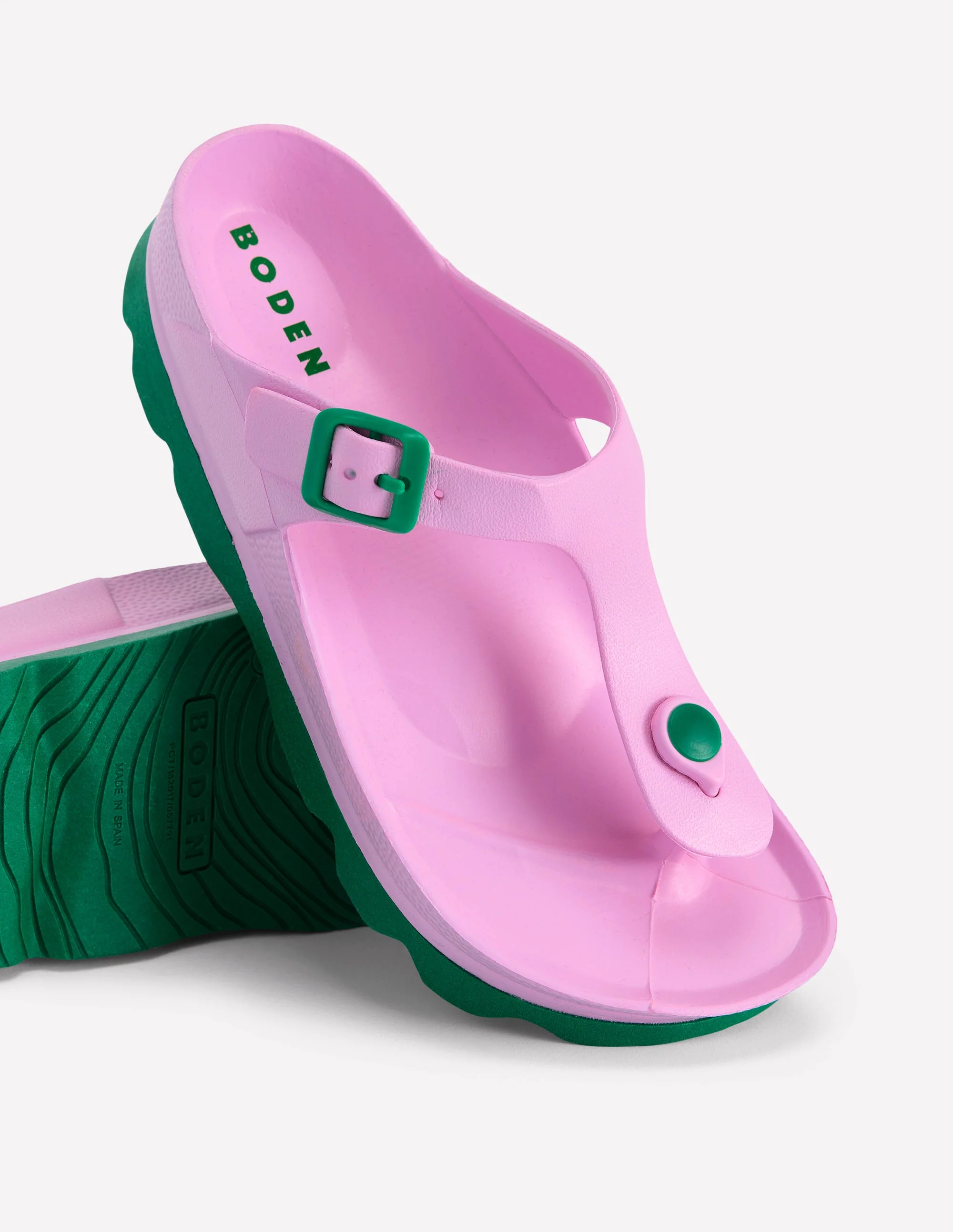 Lyla Sandalen mit Zehensteg-Rosa/Grün - Image 5
