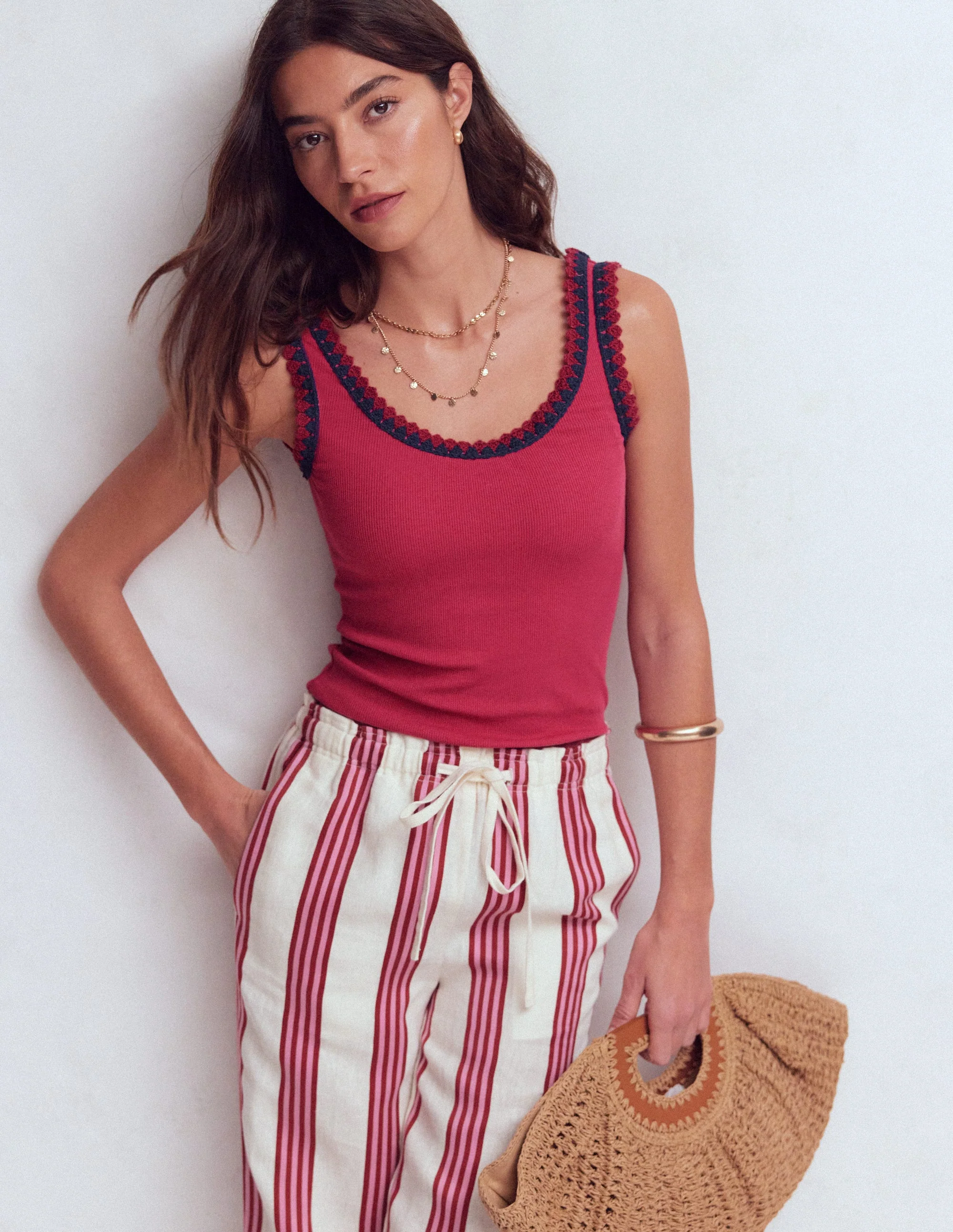 Maddie Top mit Besatz-Terrakotta-Rot - Image 5