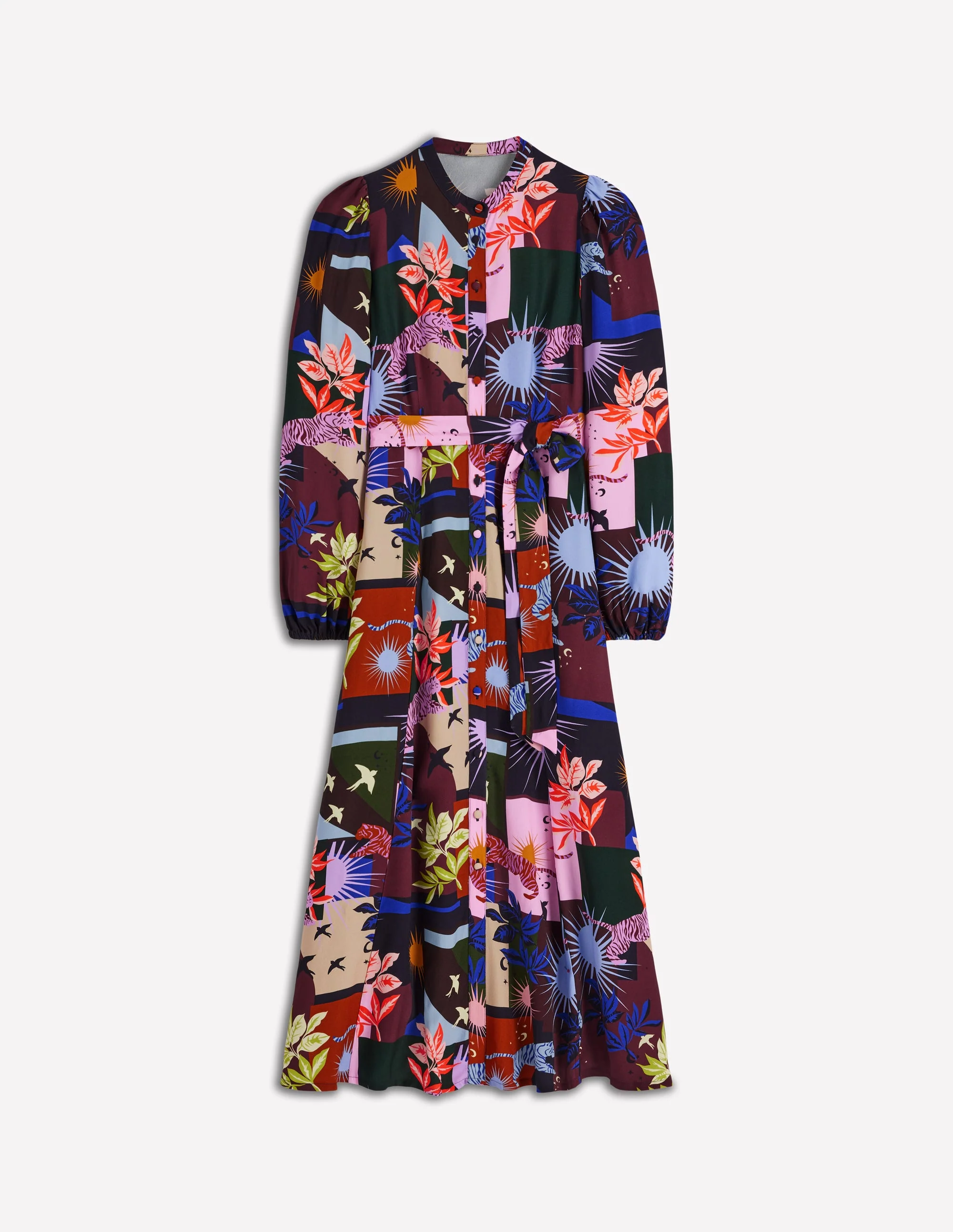 Mae Maxi-Hemdblusenkleid für besondere Anlässe-Bunt, Kosmische Savanne - Image 7