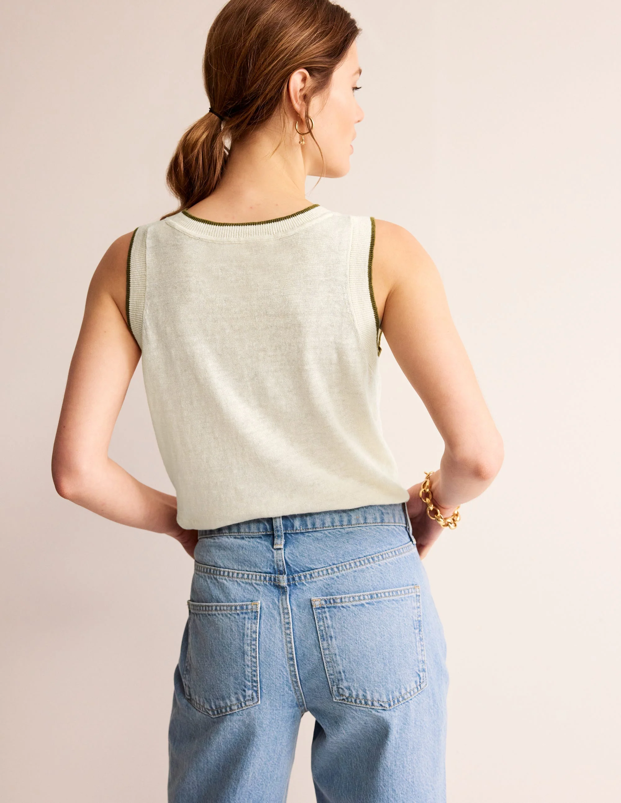 Maggie Leinen-Tanktop-Warmes Naturweiß - Image 3