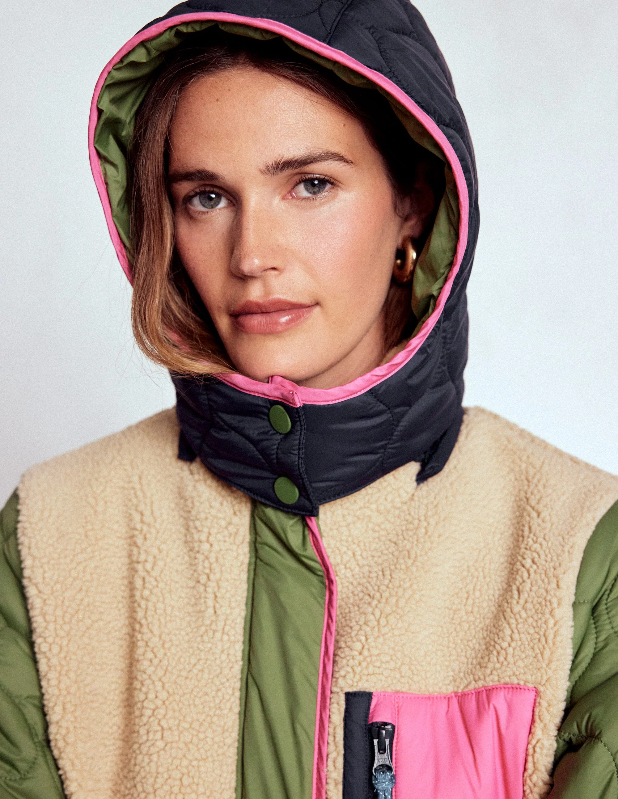 Mantel aus Teddyfell-Mix-Bunt Teddyfell - Image 5